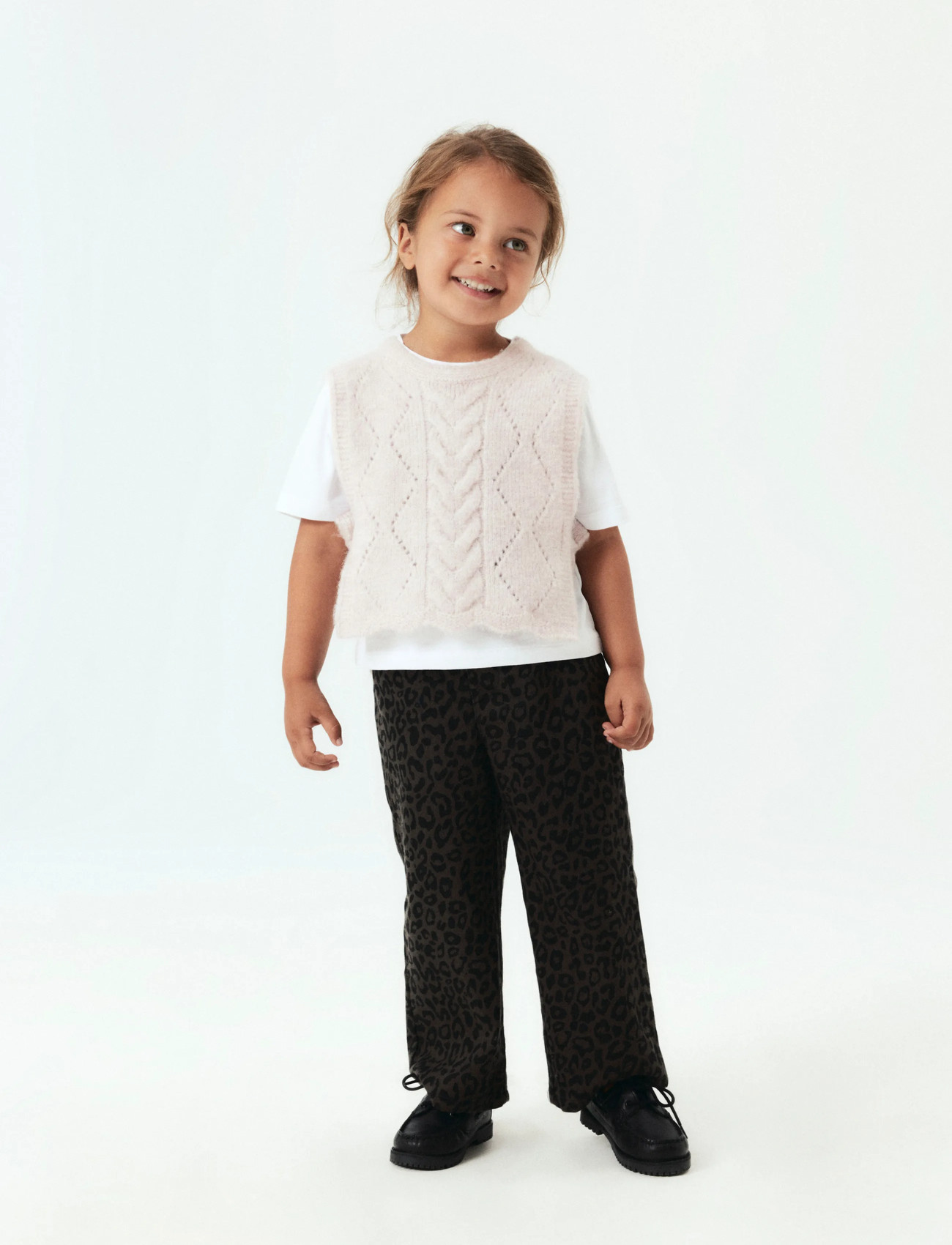 name it Nmfbella Wide Leo Twi Pants 3270-Hp, 98, Black, Underdele > Bukser, Børn