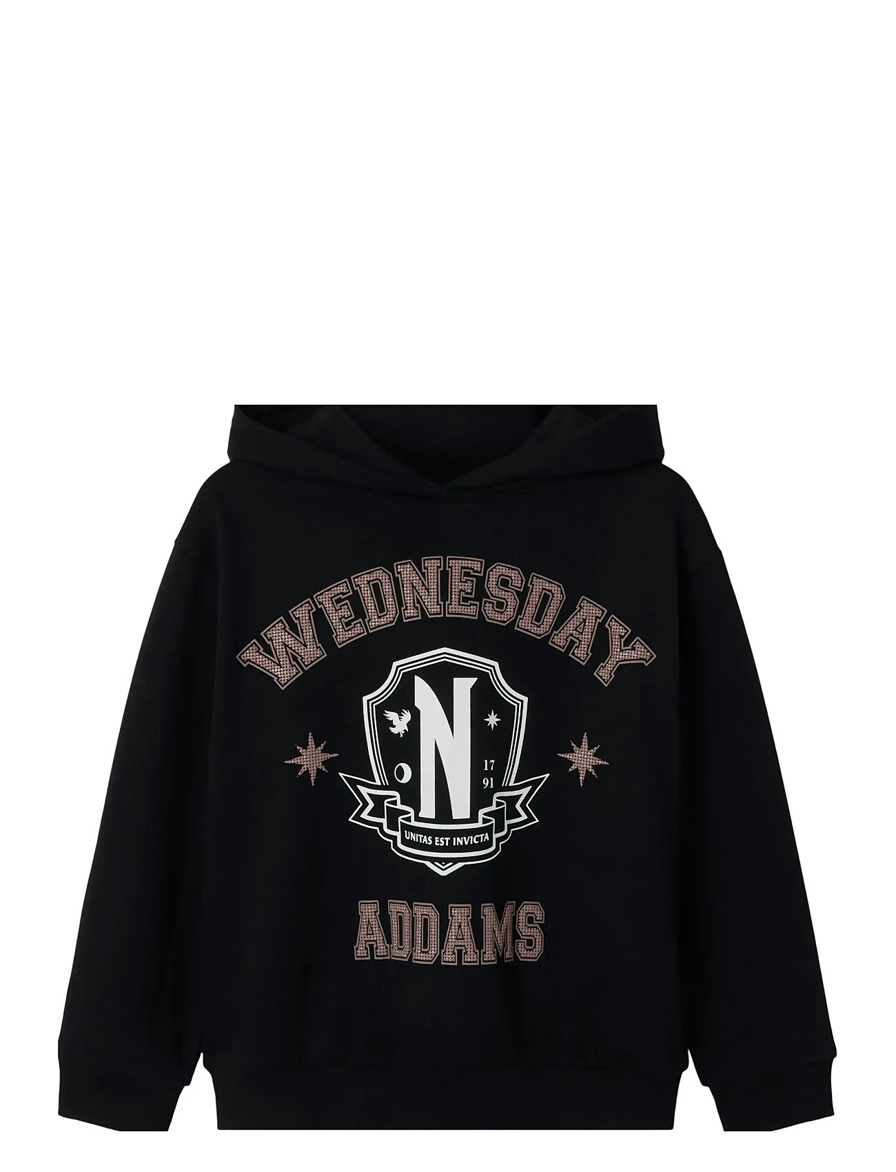 NAME IT Nkfjixinni Wed Rlx Sweat Wh Bru Noos Sky Schwarz - 134-140 - Kinder