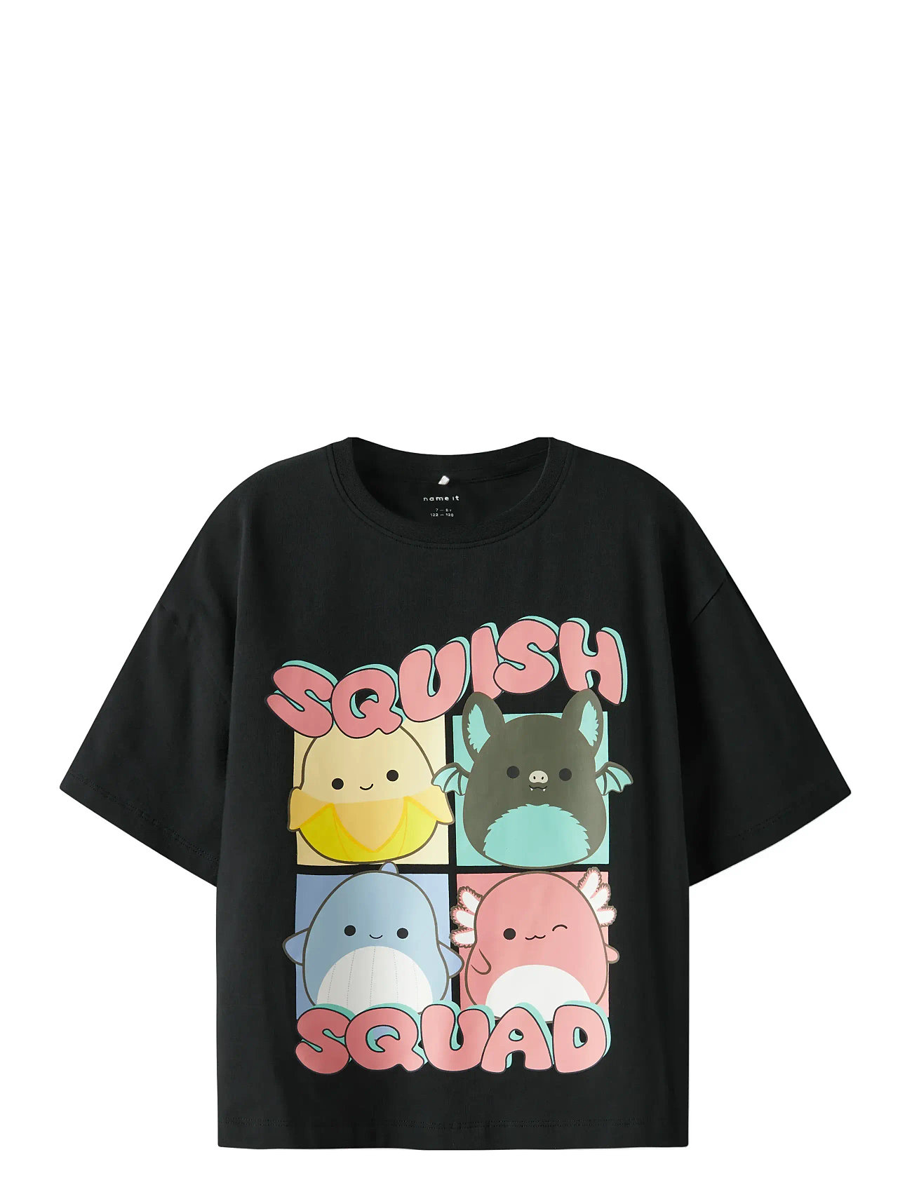 NAME IT Nkfjixera Squish Ss Rlx Oberteil Box Bfu Schwarz - 116 - Kinder