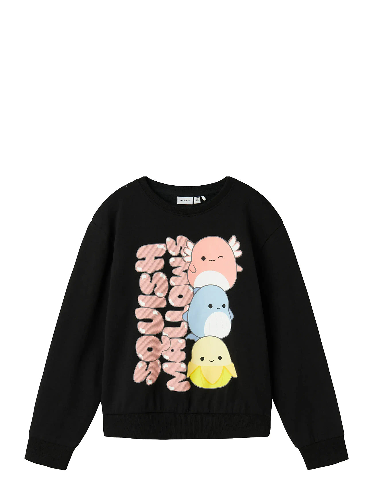 name it Nkfjixero Squish Nreg Sweat Unb Bfu, 110, Black, Sweatshirts & Hættetrøjer > Sweatshirts, Børn