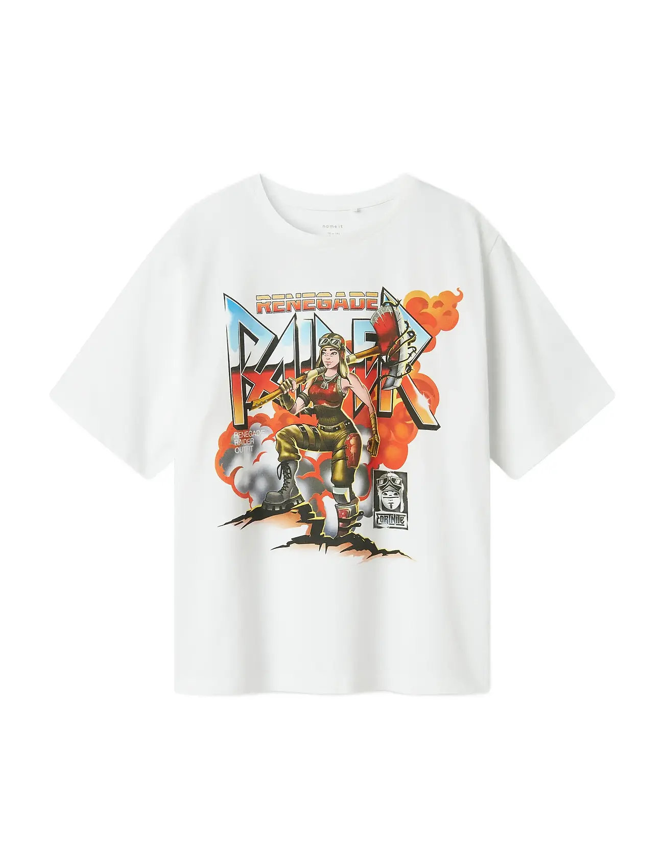 NAME IT Nkmjavali Fortnite Nreg Ss Oberteil Box Bfu Weiß - 164 - Kinder