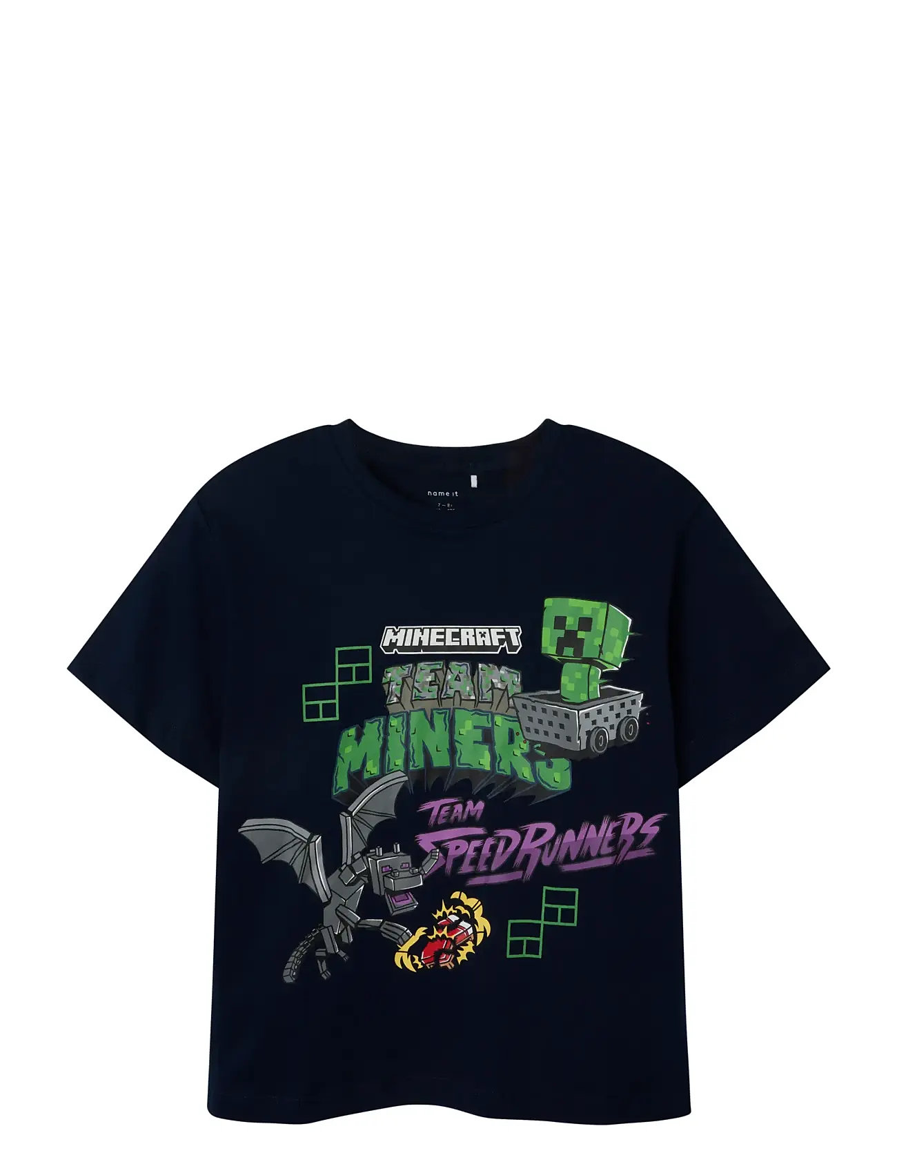 NAME IT Nkmjahi Minecraft Nreg Ss Oberteil Noos Bfu Schwarz - 116 - Kinder