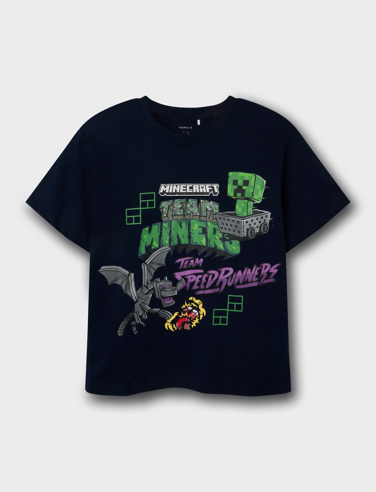 name it Nkmjahi Minecraft Nreg Ss Top Noos Bfu, 116, Black, T-Shirts > Kortærmede, Børn