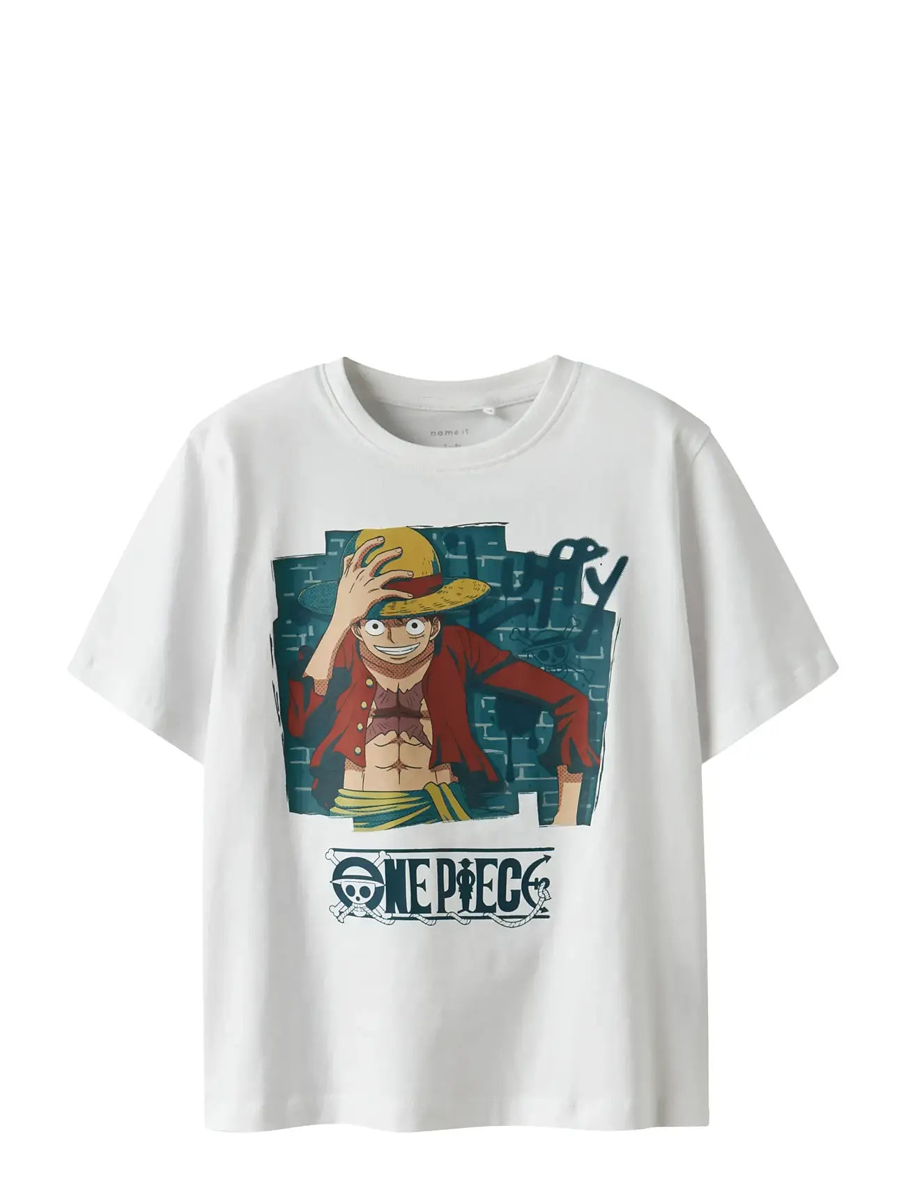 name it Nkmjob Onepiece Nreg Ss Top Noos Vde, 116, White, T-Shirts > Kortærmede, Børn