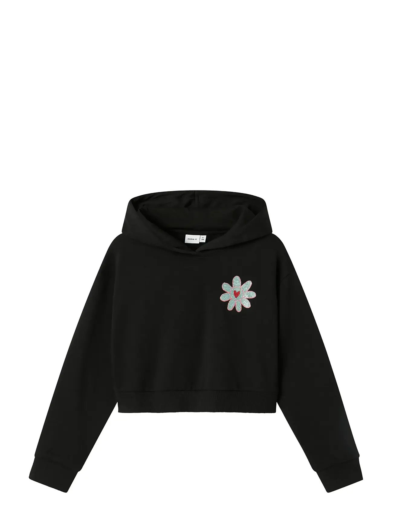 NAME IT Nkfkory Ls Crop Boxy Swe Wh Bru Ps Noos Schwarz - 116 - Kinder