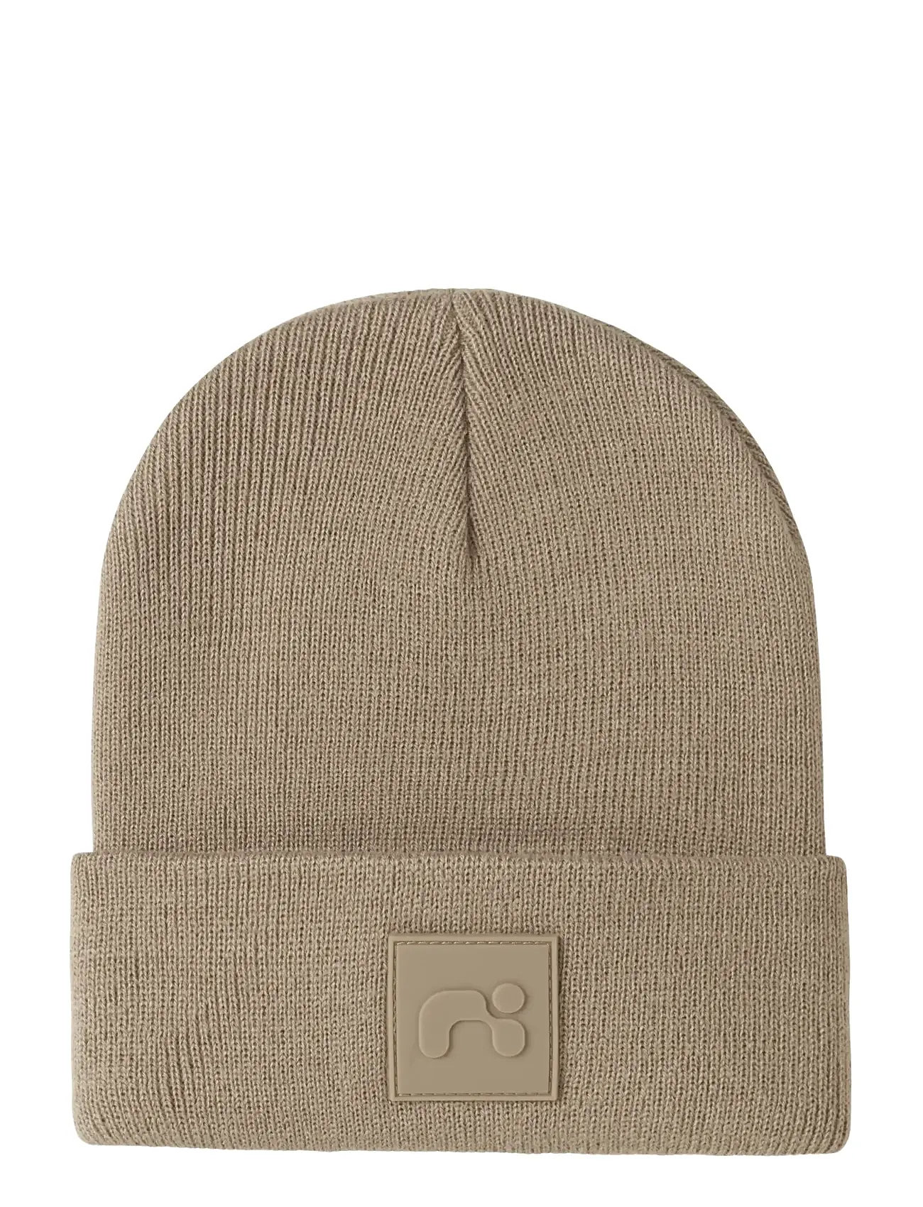 name it Nmnmalik Knit Beanie Badge1, 47-49, Brown, Huer > Beanie, Børn