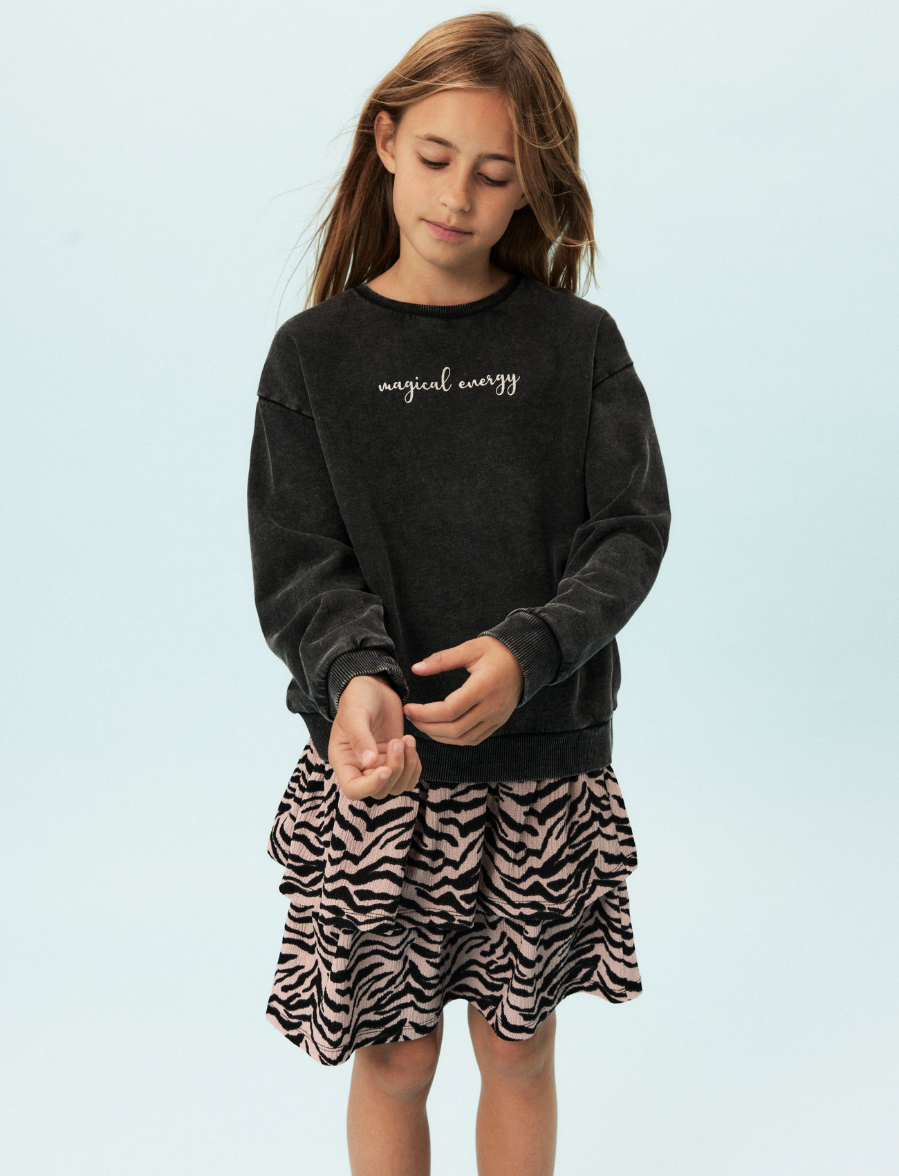 name it Nkfliva Rxl Sweat Unb Box, 116, Black, Sweatshirts & Hættetrøjer > Sweatshirts, Børn