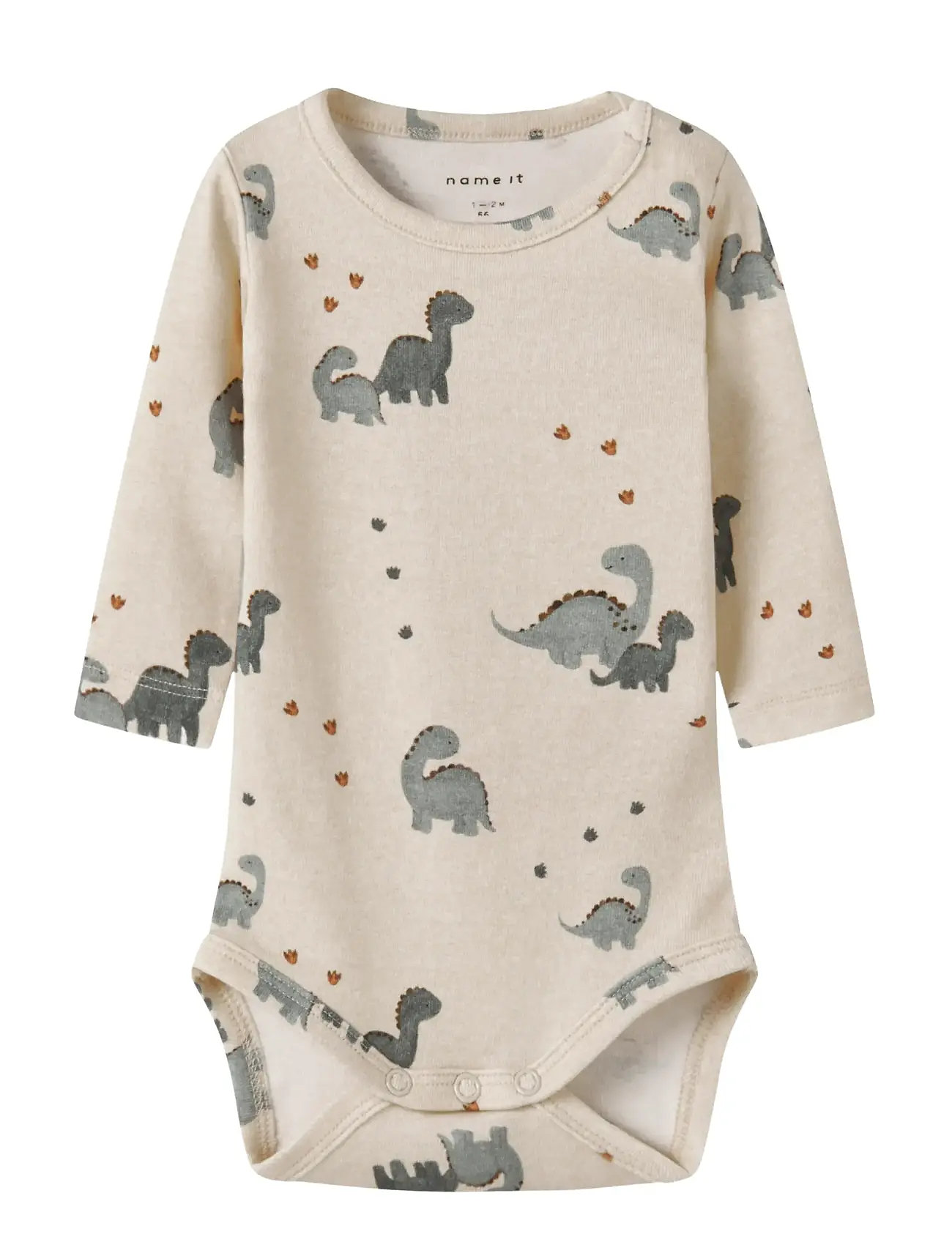 name it Nbmnohr Ls Body, 50, Grey, Bodys > Langærmede, Børn