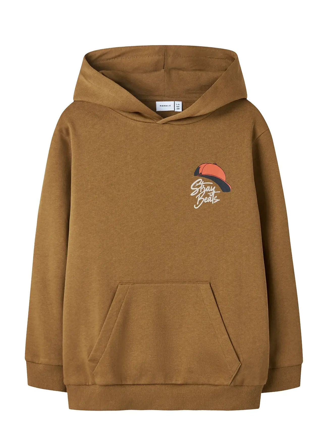 NAME IT Nkmnopal Ls Nreg Sweat Wh Bru Braun - 116 - Kinder