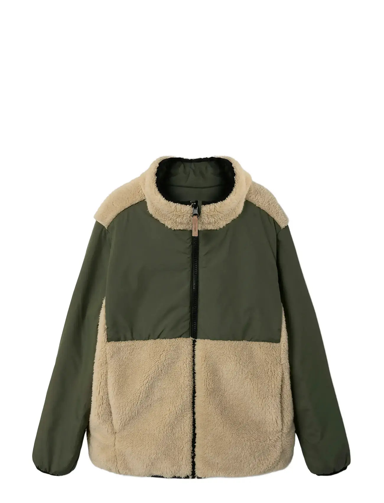 NAME IT Nkmmagnus Sherpa Jacke Rev Khaki - 116 - Kinder