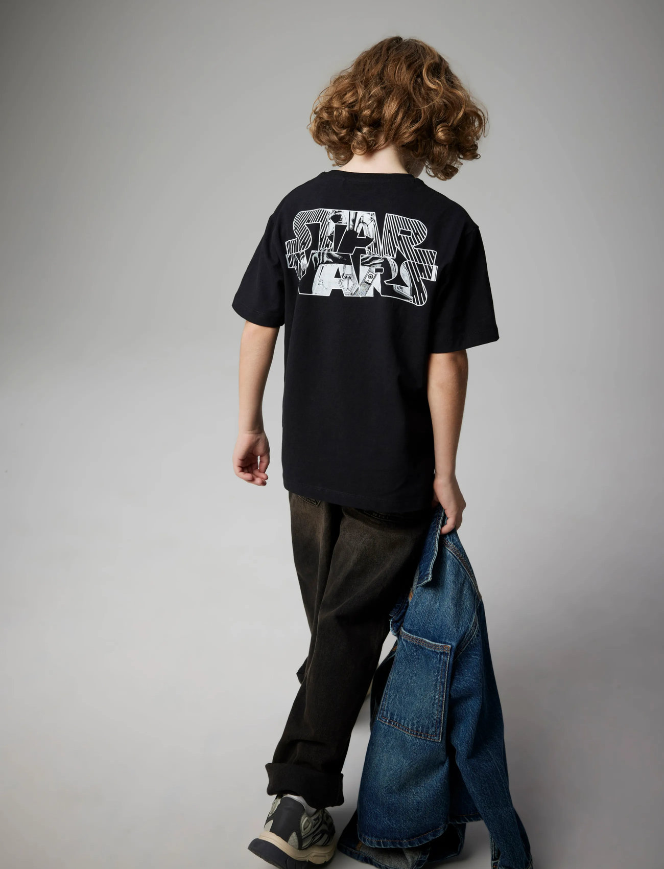 name it Nkmallan Starwars Ss Nreg Top Box Bfu, 134-140, Black, T-Shirts > Kortærmede, Børn