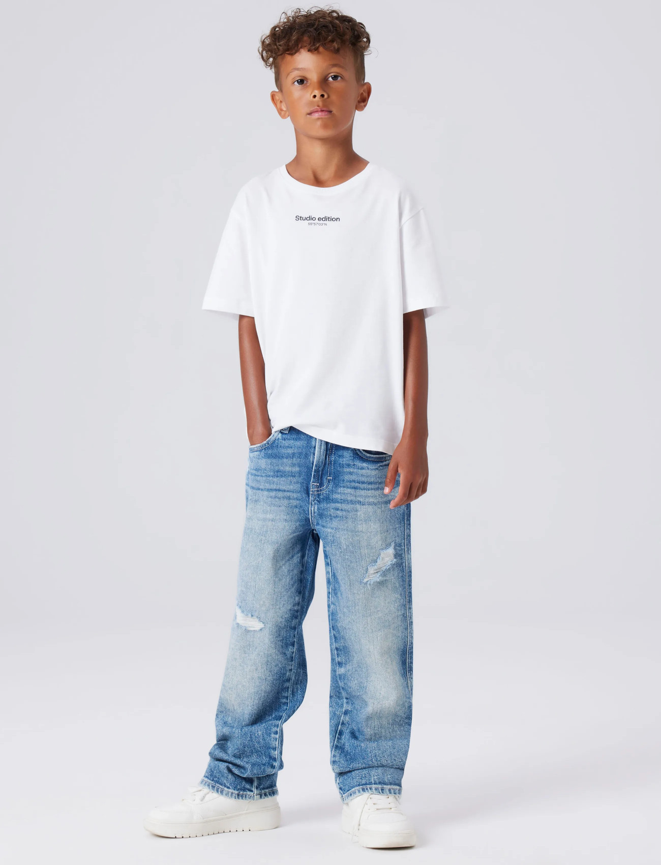 name it Nkmryan Straight Jeans 8050-Az Noos, 128, Blue, Jeans > Løse Jeans, Børn