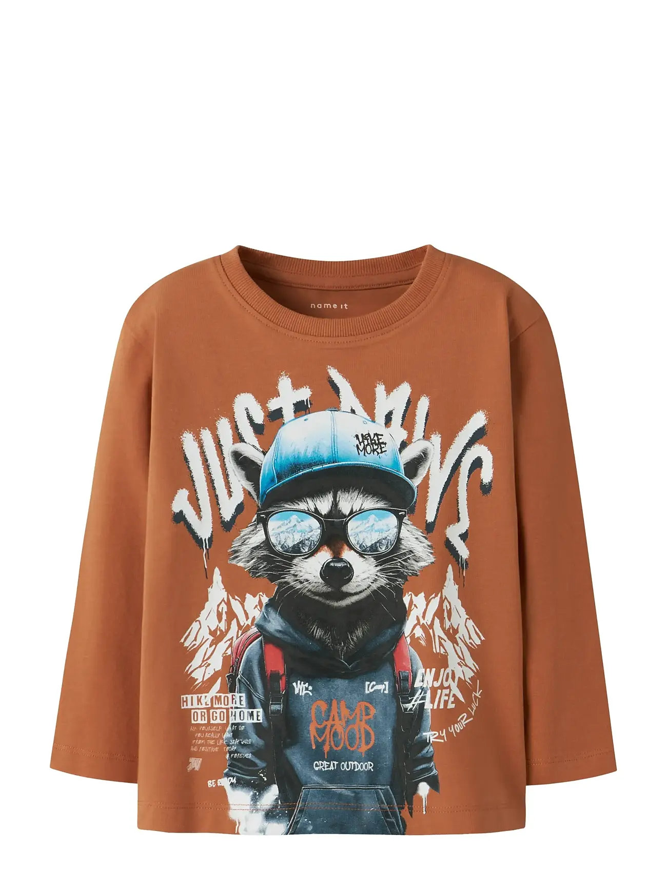 NAME IT Nmmolly Ls Nreg Oberteil Box Orange - 86 - Kinder