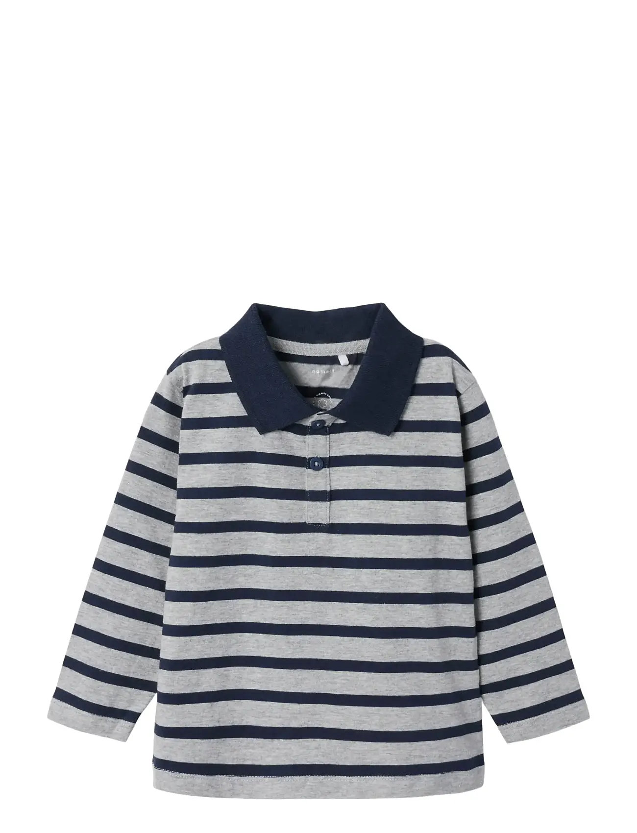 name it Nmmotis Ls Nreg Polo, 92, Grey, Polo Skjorter > Langærmede Polo Shirts, Børn