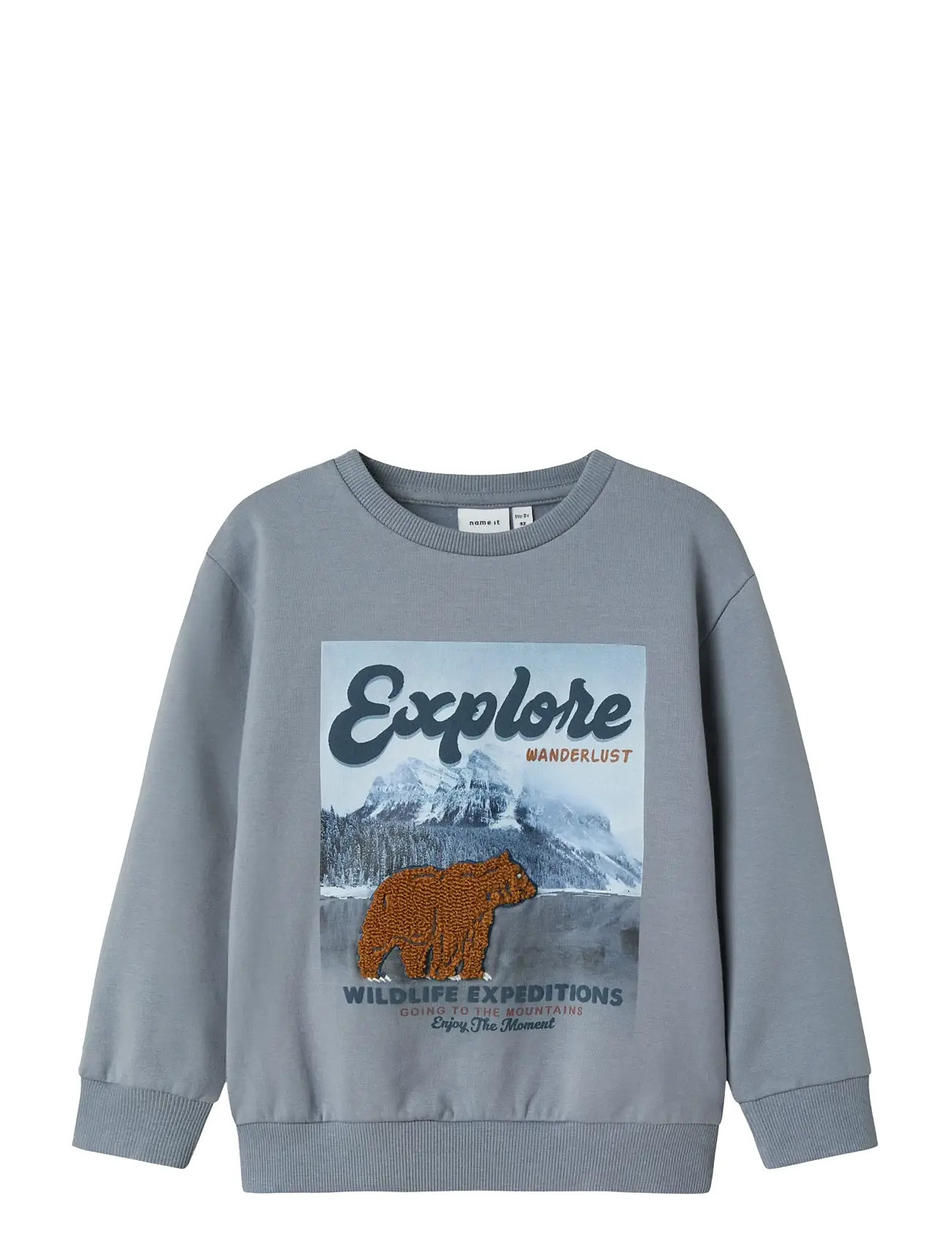NAME IT Nmmoran Ls Nreg Sweat Bru Box Blau - 92 - Kinder