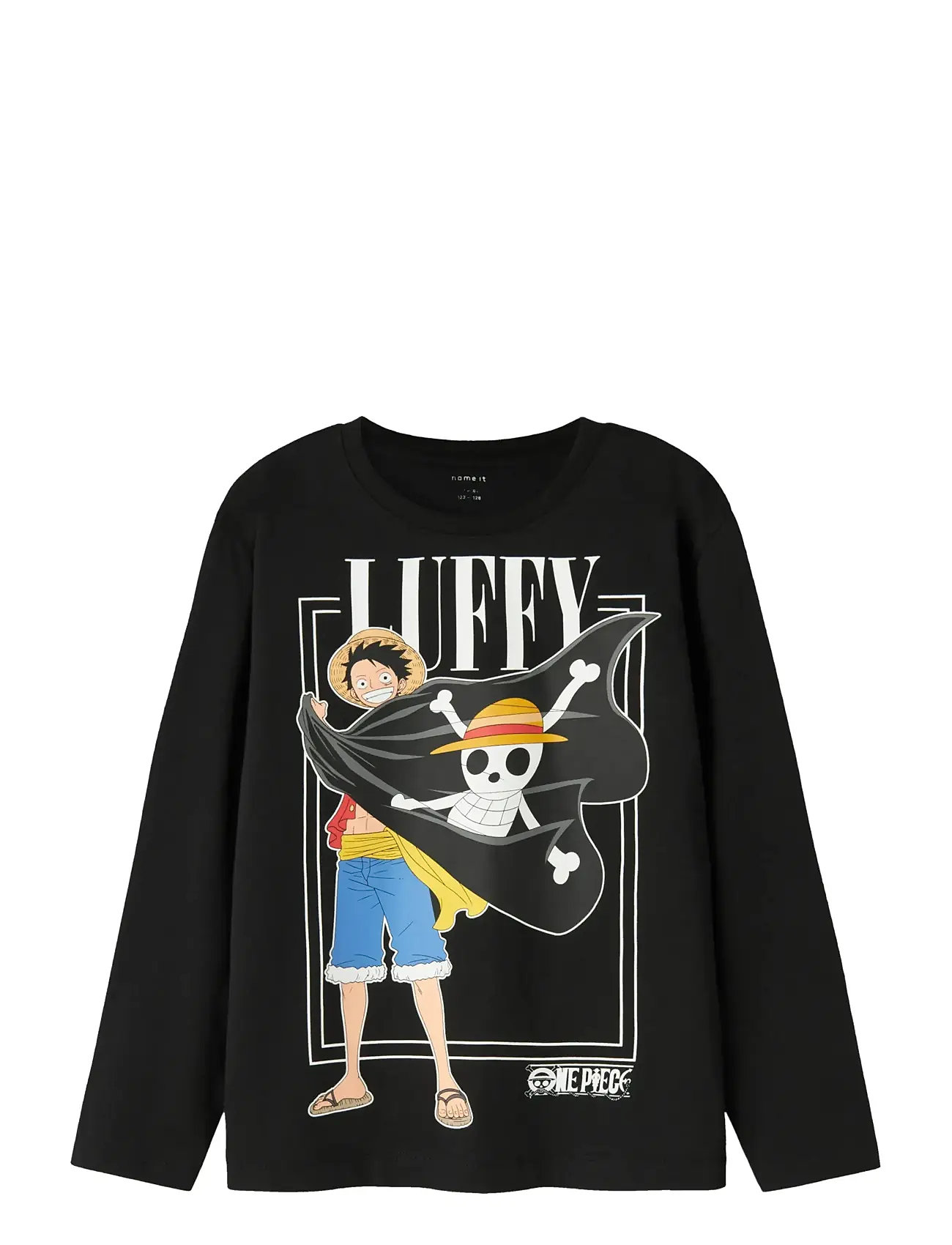 name it Nkmark Onepiece Ls Nreg Top Box Noos Vde, 116, Black, T-Shirts > Langærmede T-shirts, Børn