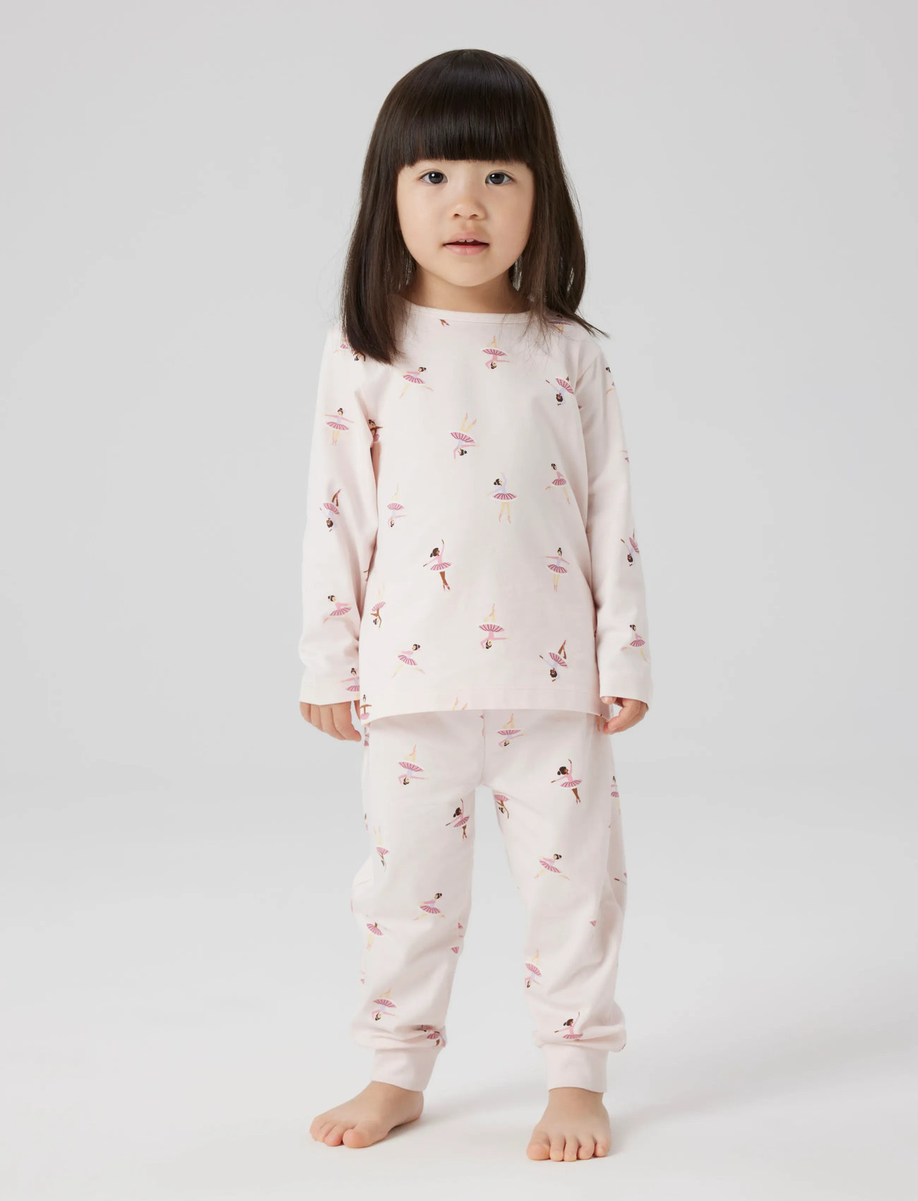 name it Nmfnightset Ballarina Noos, 110-116, Pink, Pyjamas > Pyjamas-Sæt, Børn
