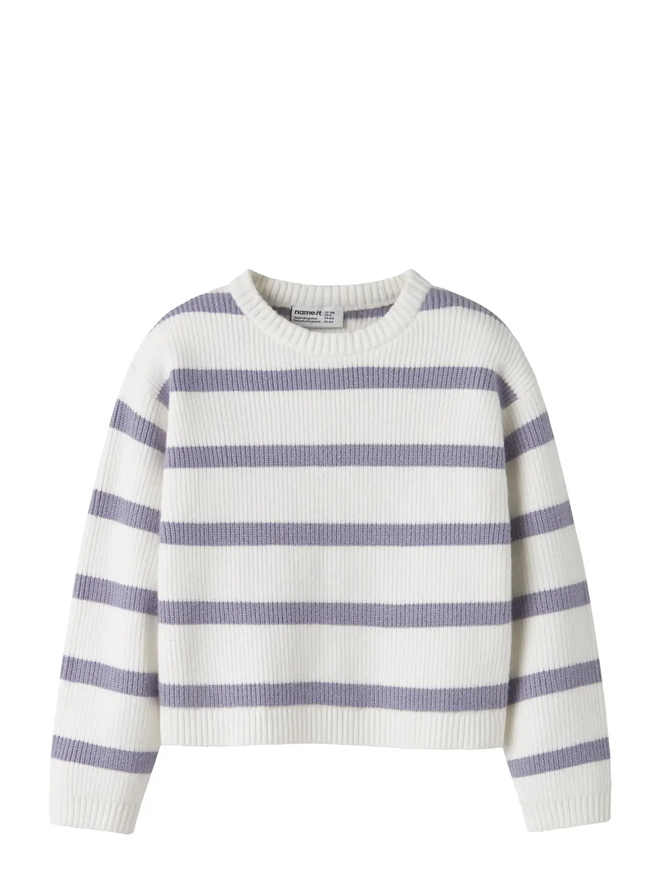 NAME IT Nmfvnilla Ls Sh Knit Weiß - 122-128 - Kinder