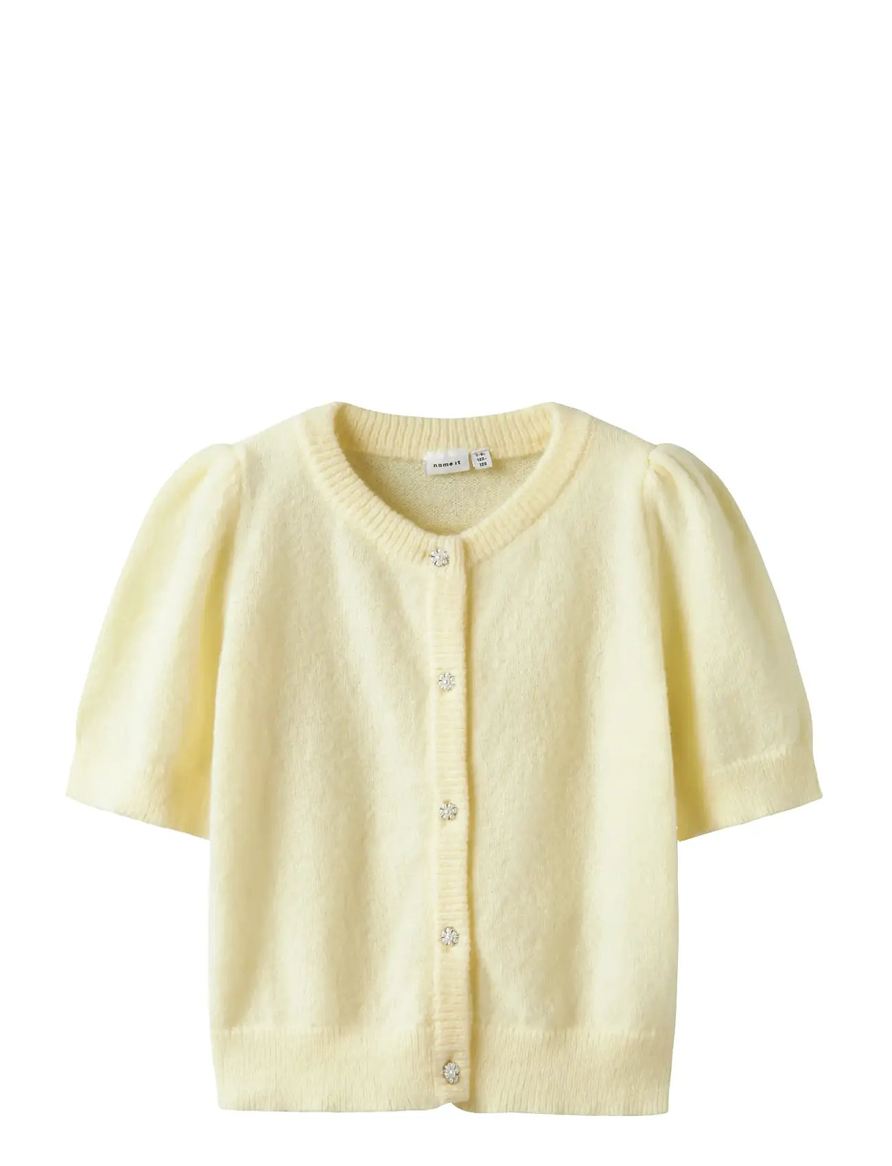 NAME IT Nkfnabeth 2/4 Sl Knit Card Gelb - 122-128 - Kinder