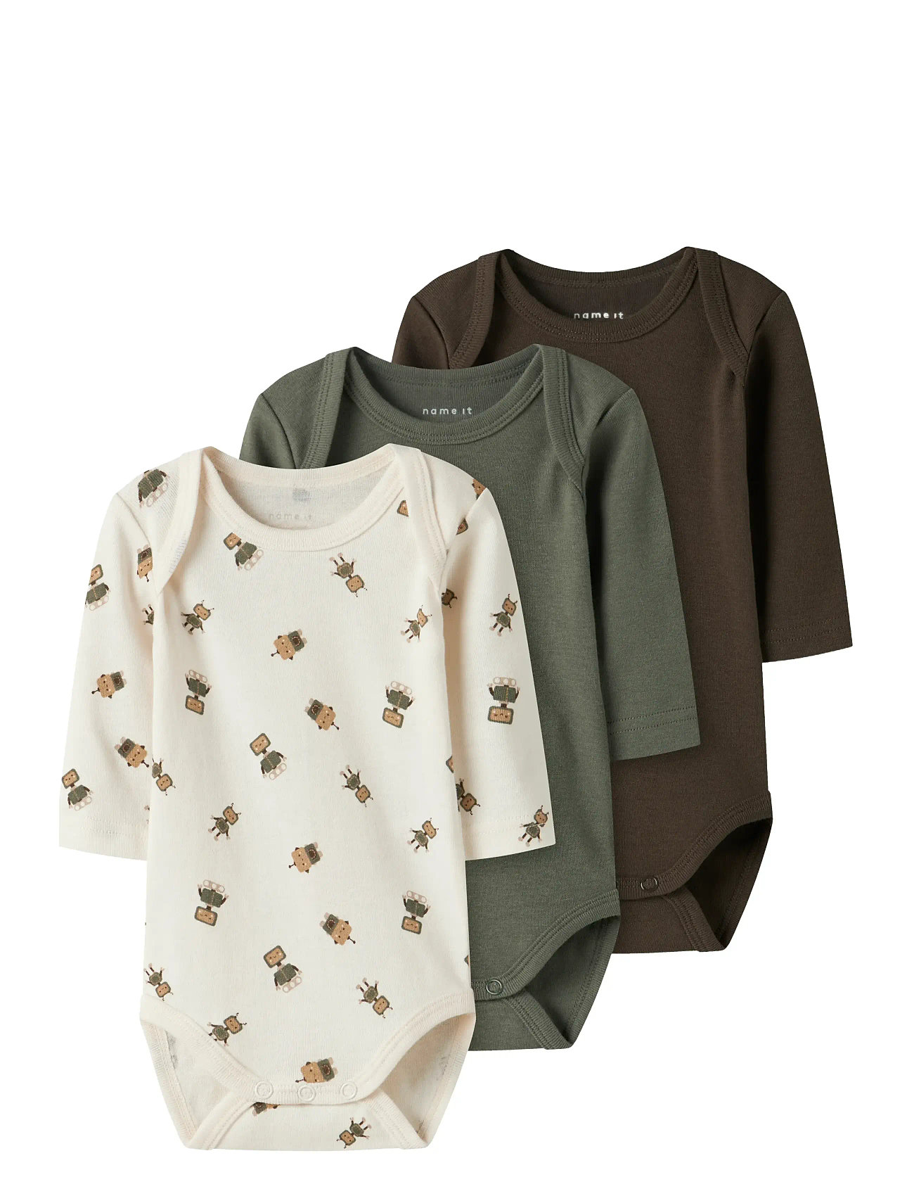 NAME IT Nbmbody 3P Ls Robot Noos Khaki - 62 - Kinder