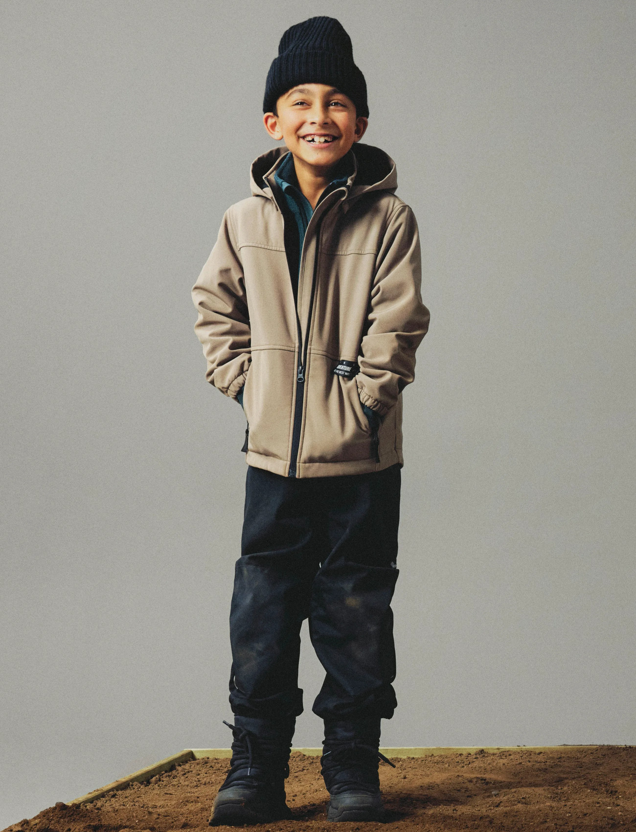 name it Nkmalfa08 Softshell Jacket Run Fo, 146, Brown, Softshells > Softshell-Jakker, Børn