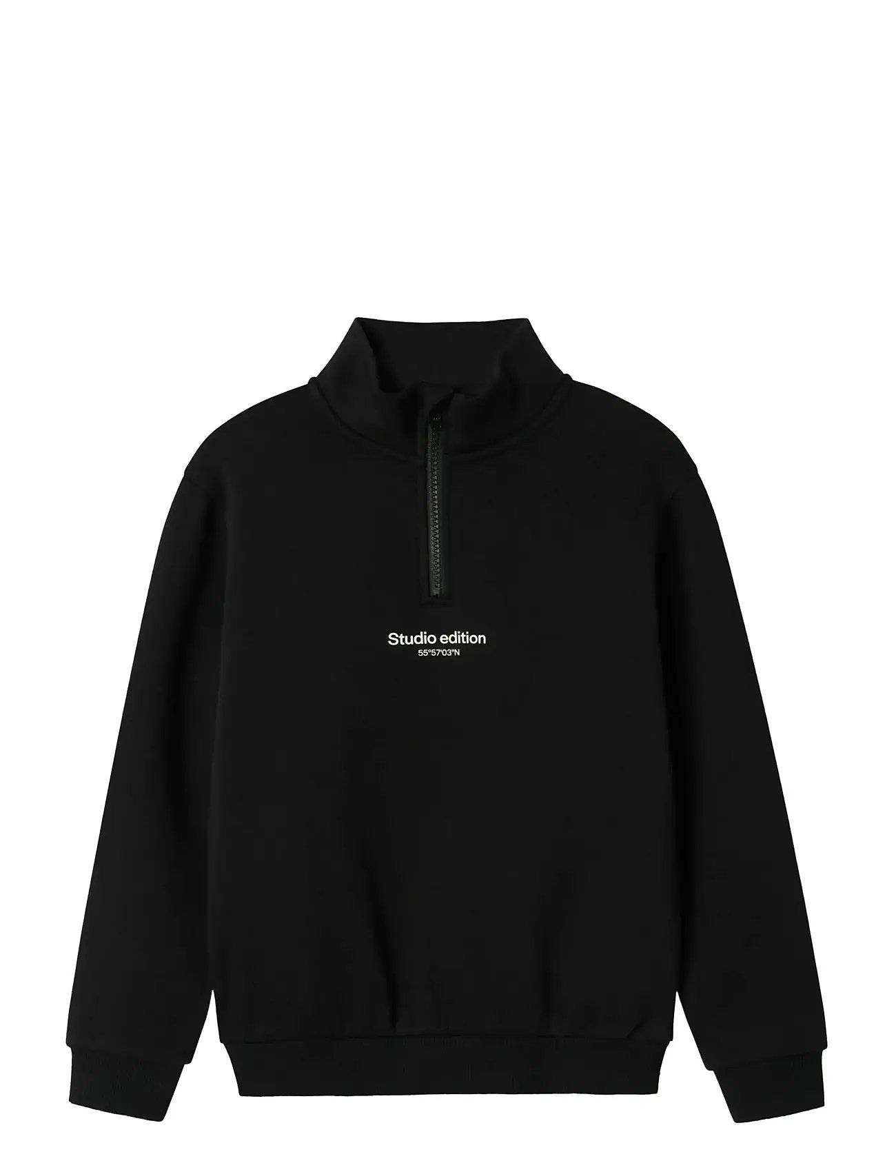 NAME IT Nkmbrody Ls Nreg Sweat Zip Bru Noos Schwarz - 116 - Kinder
