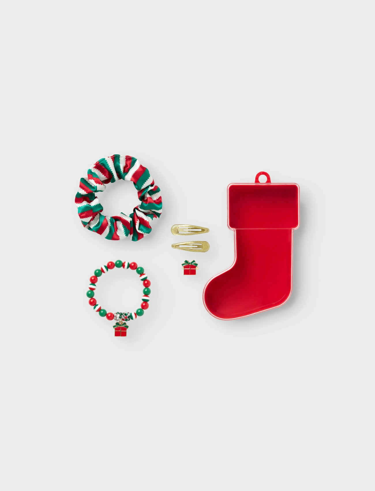 name it Nkfristmas Set, One Size, Red, Hårtilbehør > Hårbånd, Børn