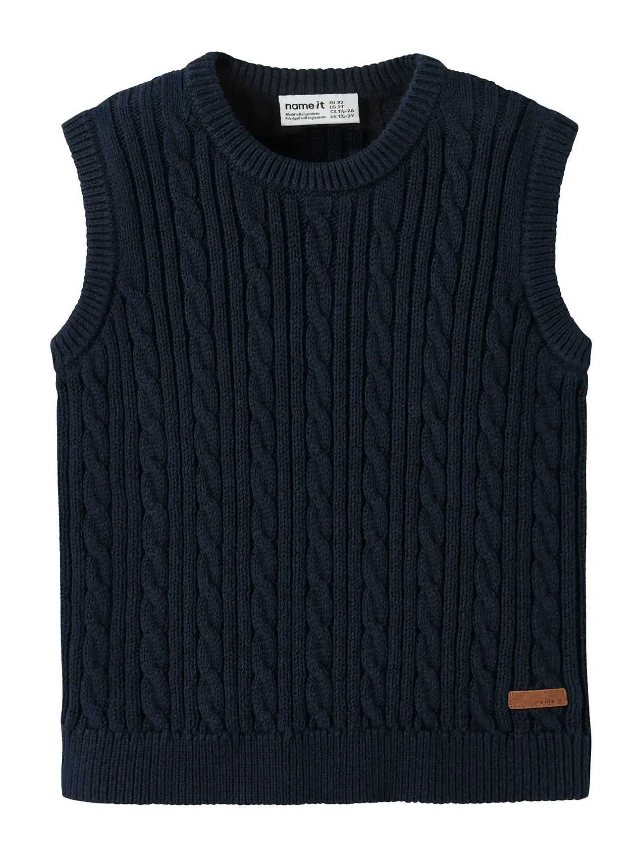 NAME IT Nmmroman Knit Slipover Navy - 98 - Kinder