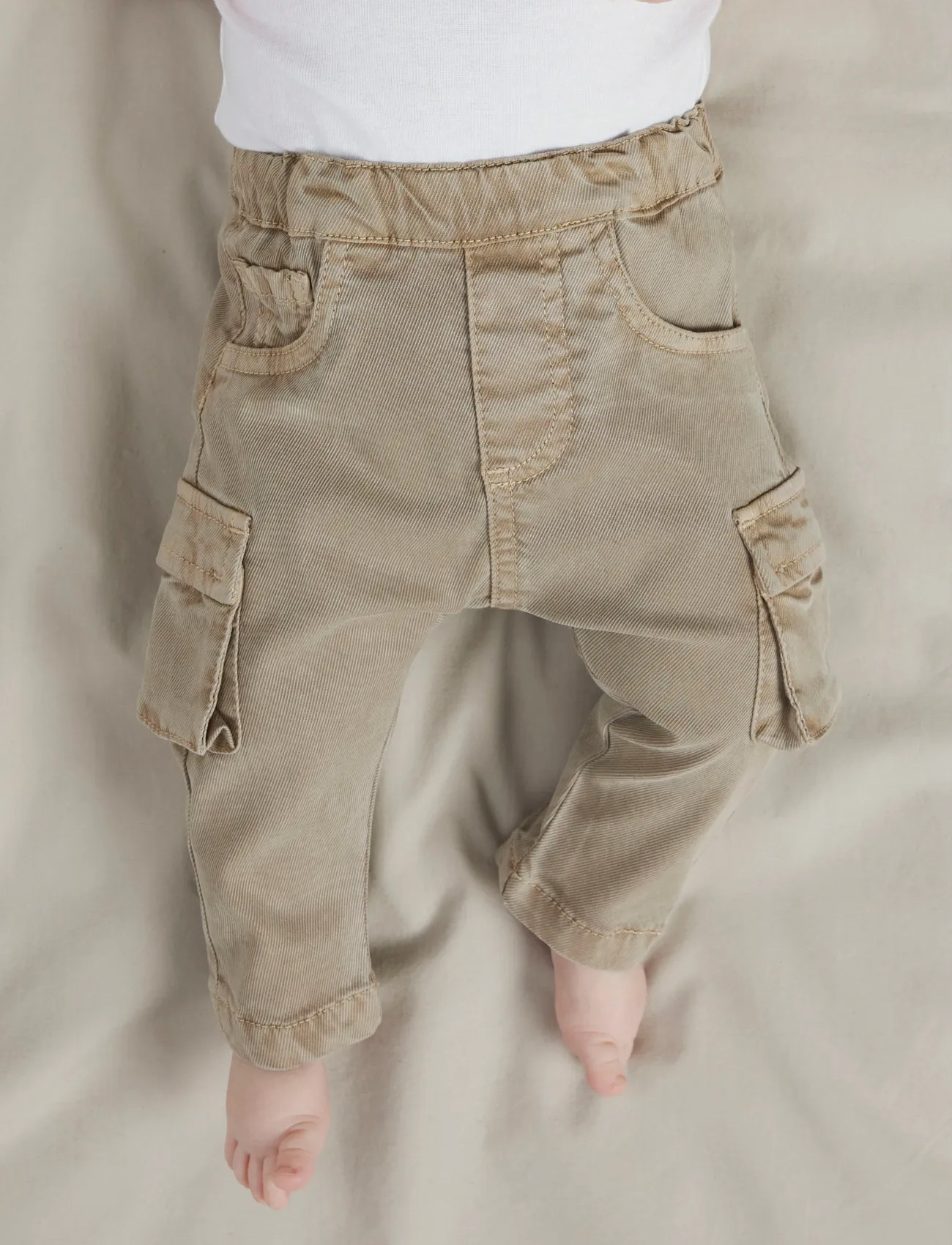 name it Nbmben Baggy Cargo Twi Pant 8950-Po Noos, 86, Beige, Underdele > Cargo Pants, Børn