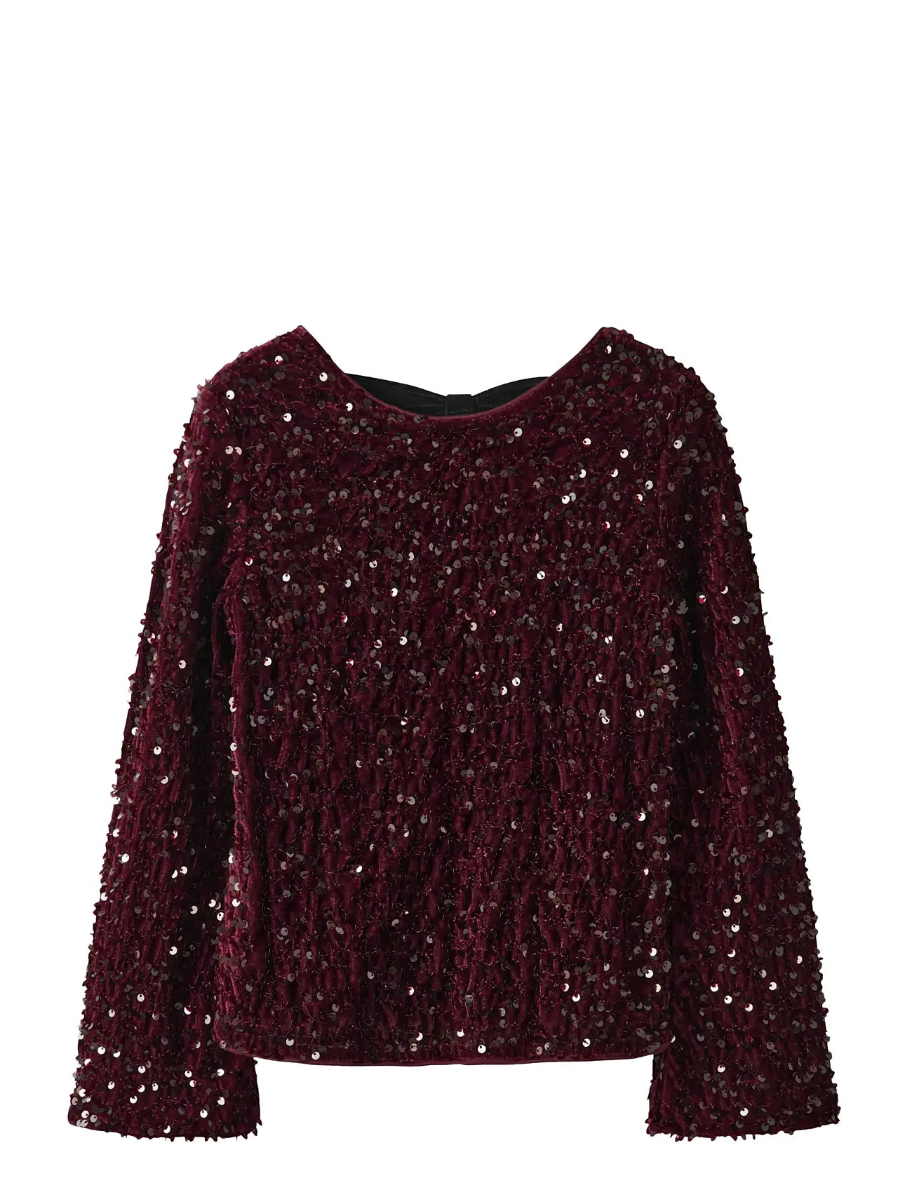 NAME IT Nkfrusitta Ls Bow Bluse Burgundy - 122-128 - Kinder