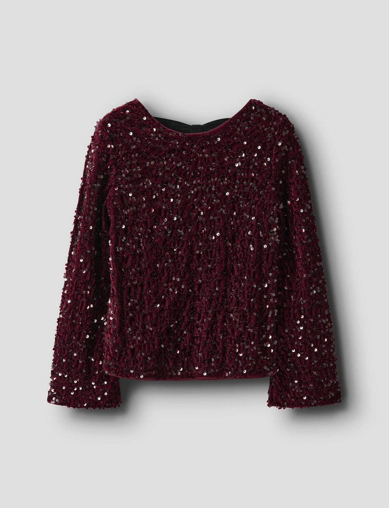 name it Nkfrusitta Ls Bow Blouse, 116, Burgundy, Overdele > Bluser & Tunikaer, Børn