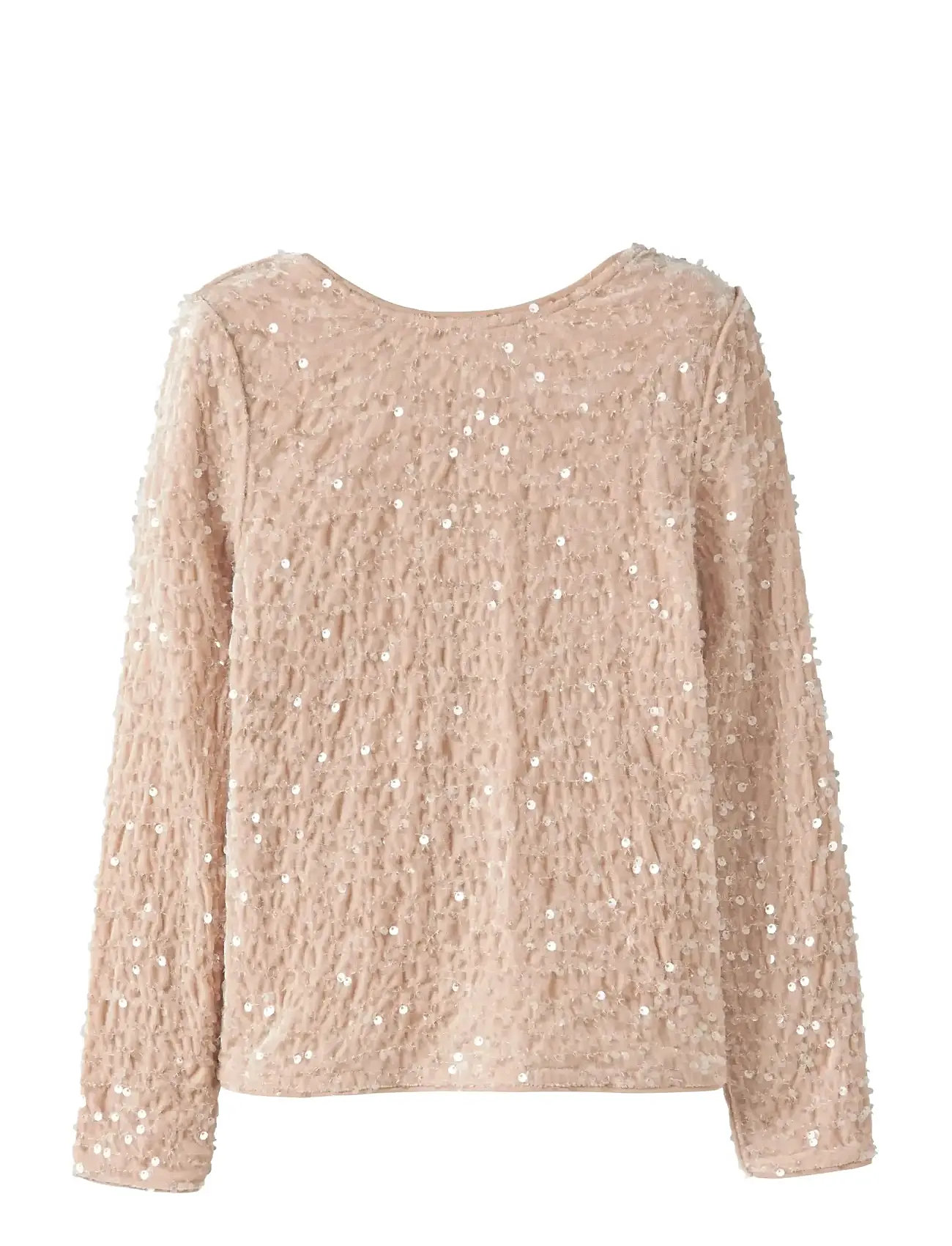 NAME IT Nkfrusitta Ls Bow Bluse Beige - 116 - Kinder