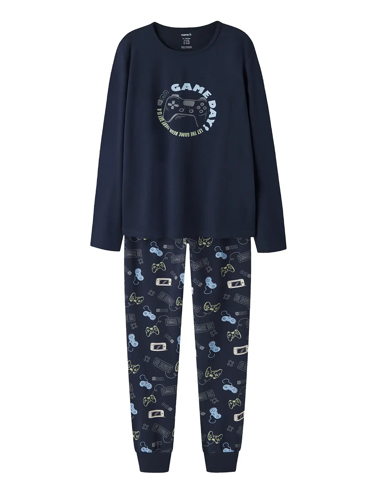 NAME IT Nkmnightset Navy Gamer Noos Navy - 86-92 - Kinder