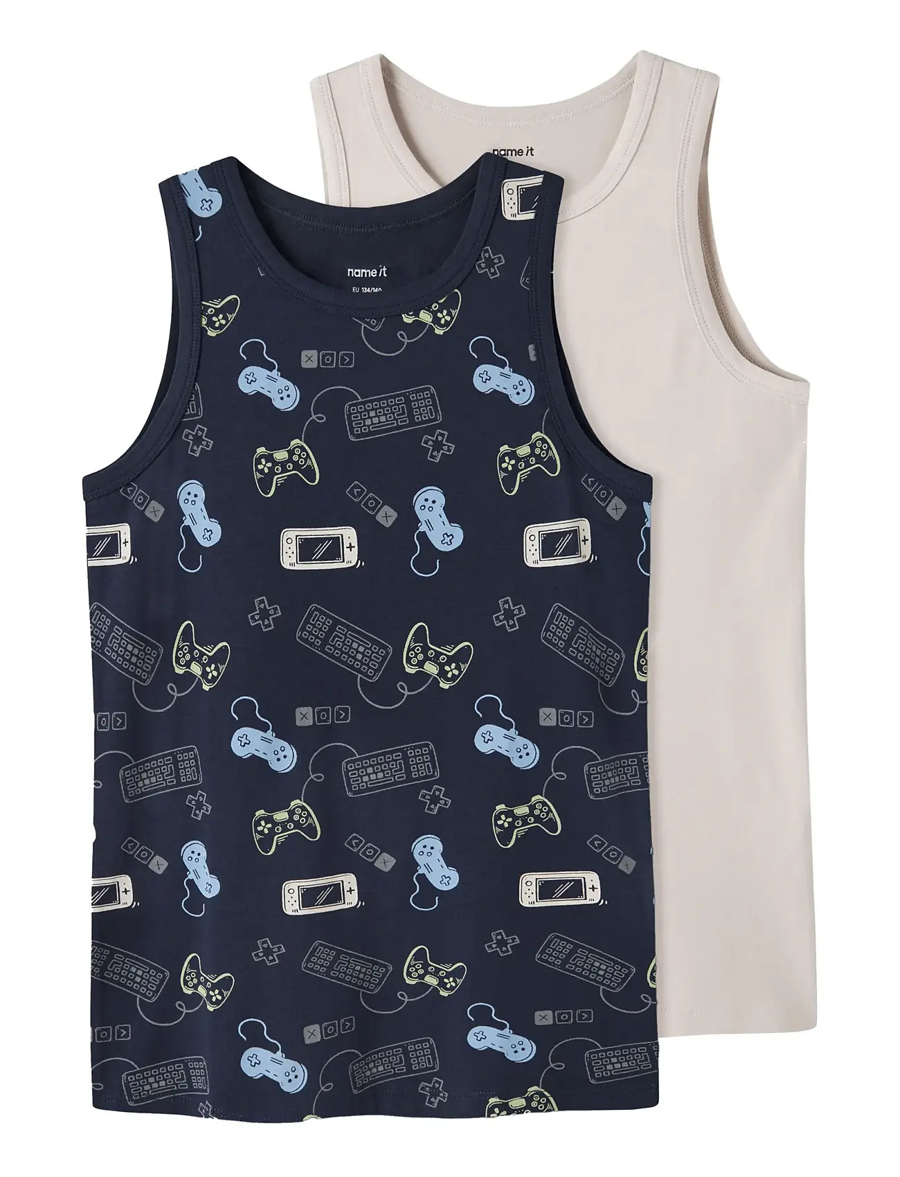 NAME IT Nkmtank Oberteil 2P Navy Gamer Noos Blau - 98 - Kinder