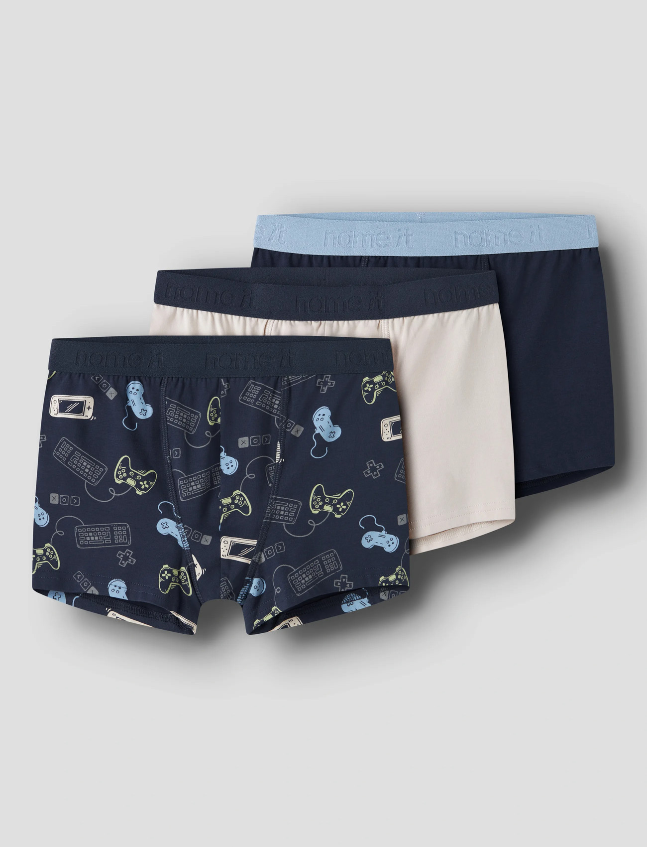 name it Nkmboxer 3P Navy Gamer Noos, 116, Navy, Undertøj > Undertøjssæt, Børn