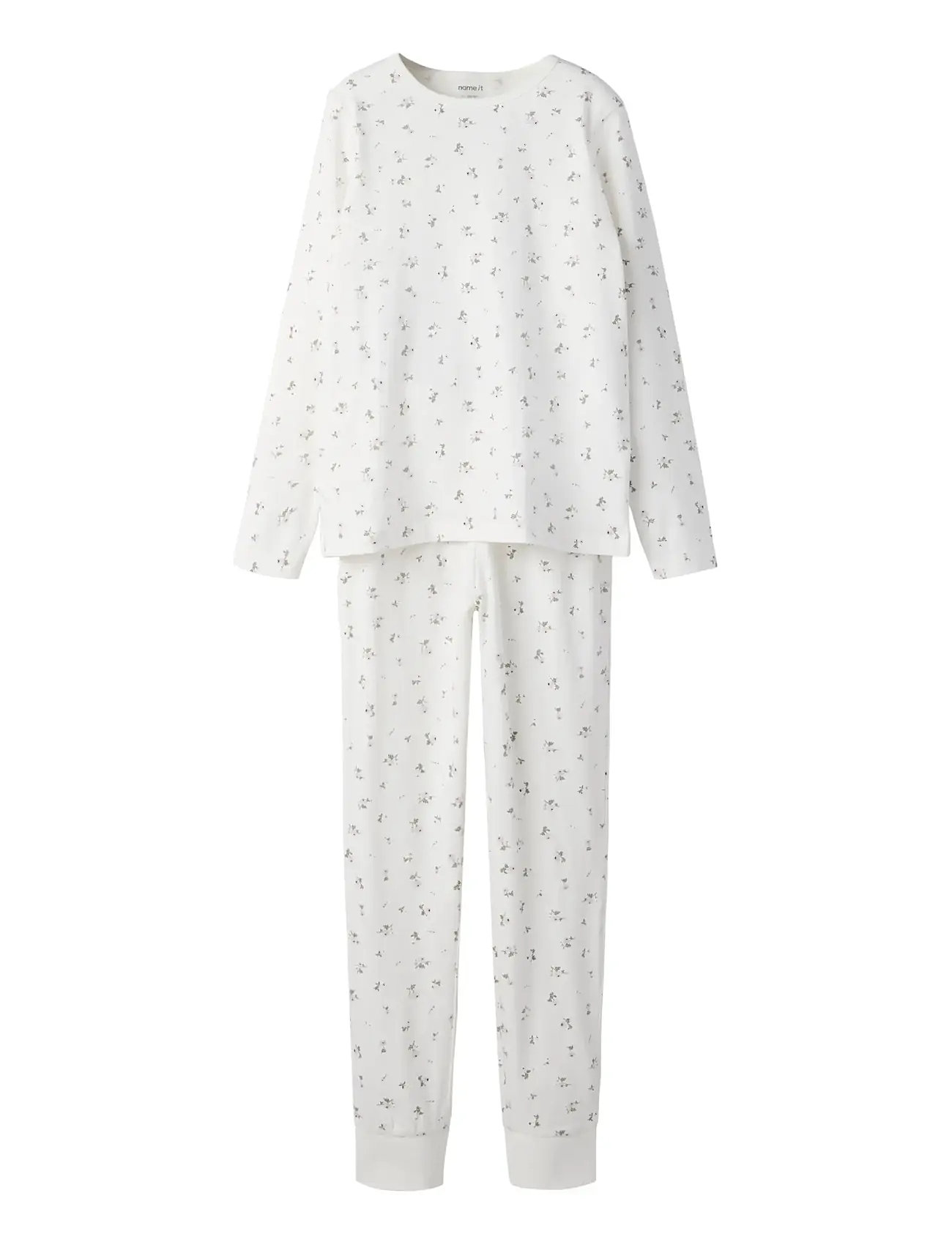 NAME IT Nkfnightset Jet Stream Flower Noos Weiß - 110-116 - Kinder