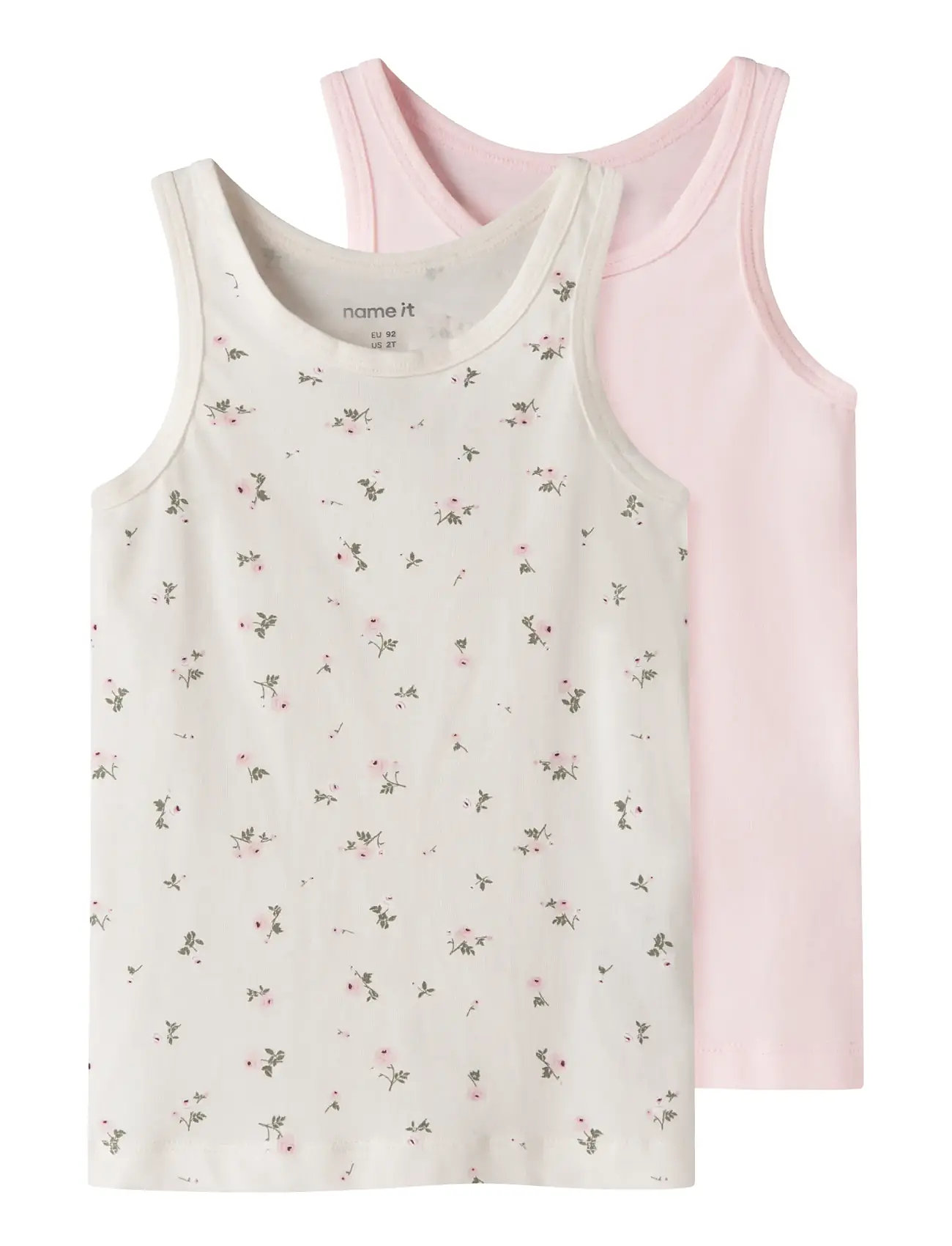 NAME IT Nmftank Oberteil 2P Jet Stream Flower Noos Cream - 116 - Kinder