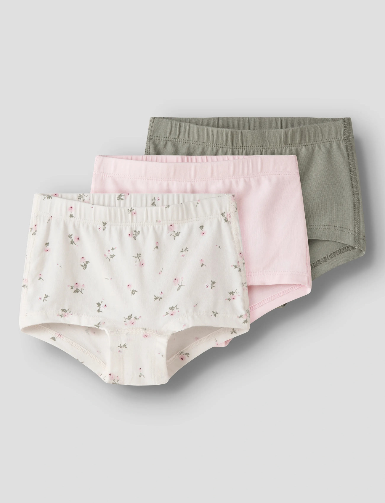 name it Nmftights 3P Jet Stream Flower Noos, 116, Pink, Undertøj > Underbukser, Børn