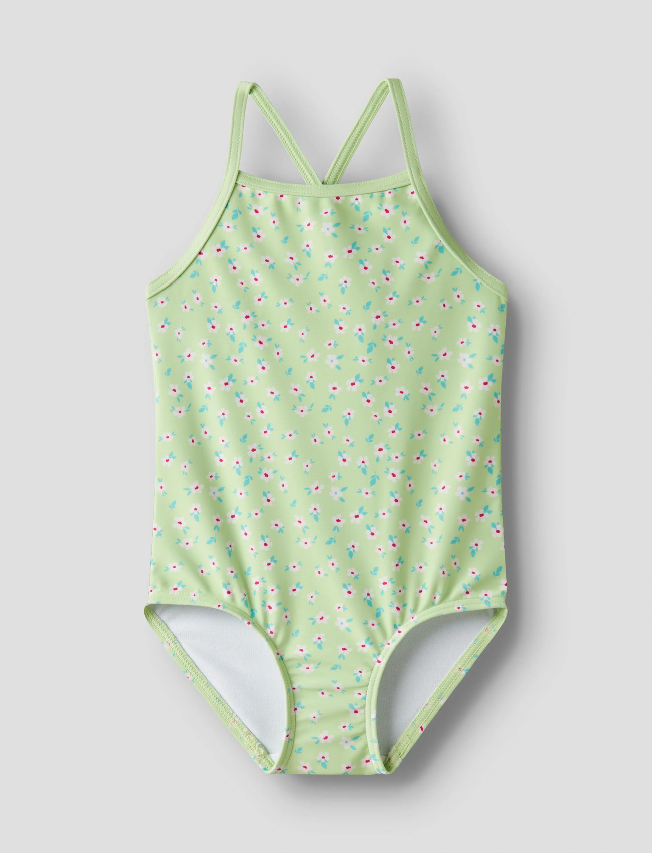 name it Nmfzizla Swimsuit Box Tb, 122-128, Green, Badetøj > Badedragter, Børn