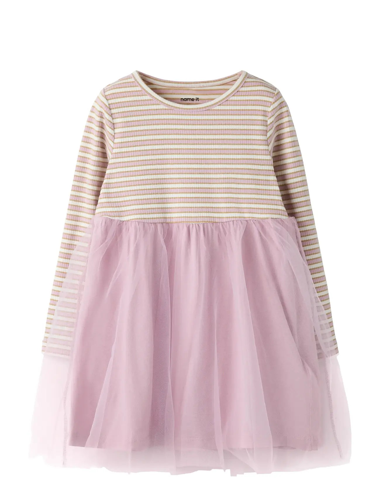 NAME IT Nmftaias Ls Tulle Kleid Pink - 92 - Kinder