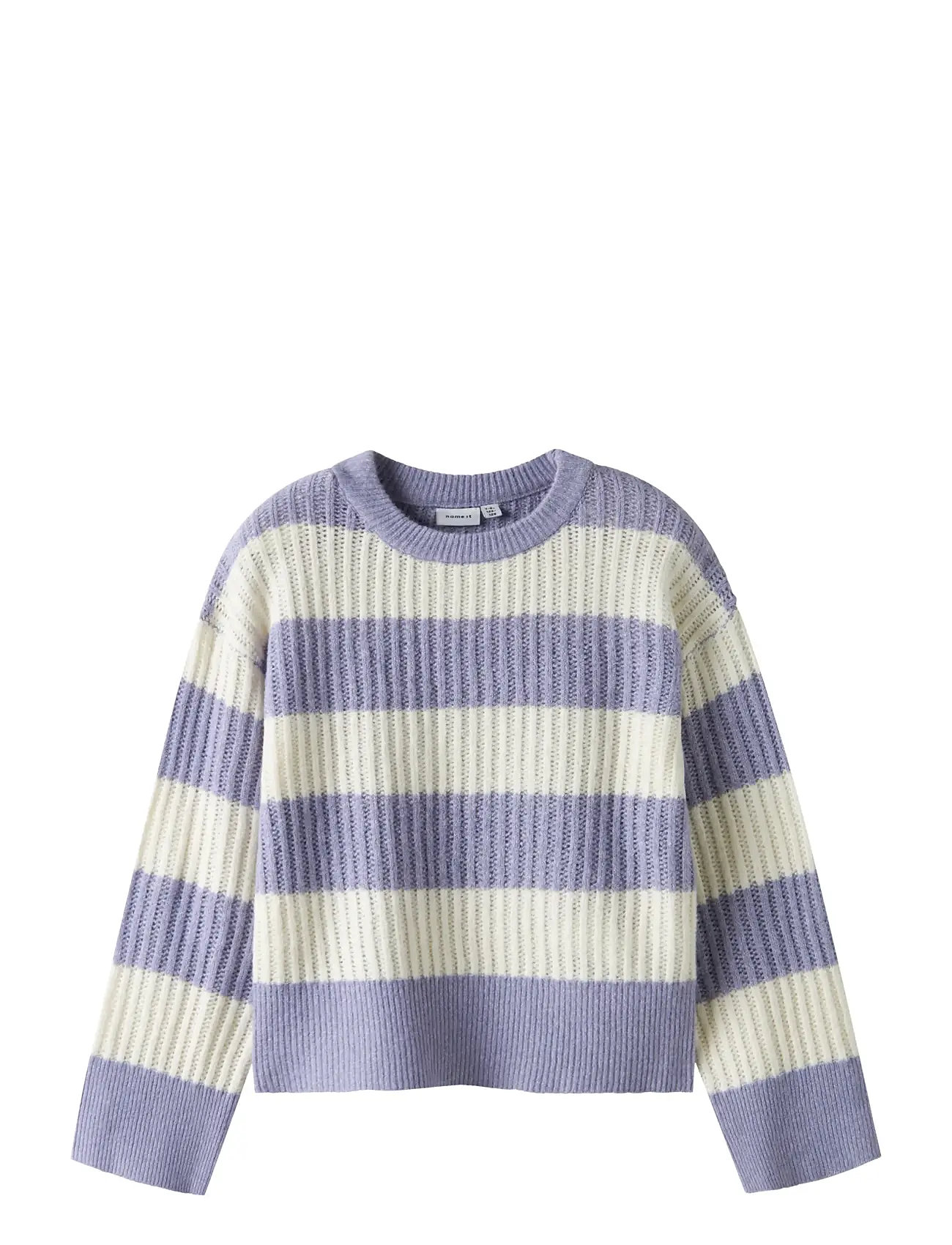 NAME IT Nkftotina Ls Knit Lila - 122-128 - Kinder