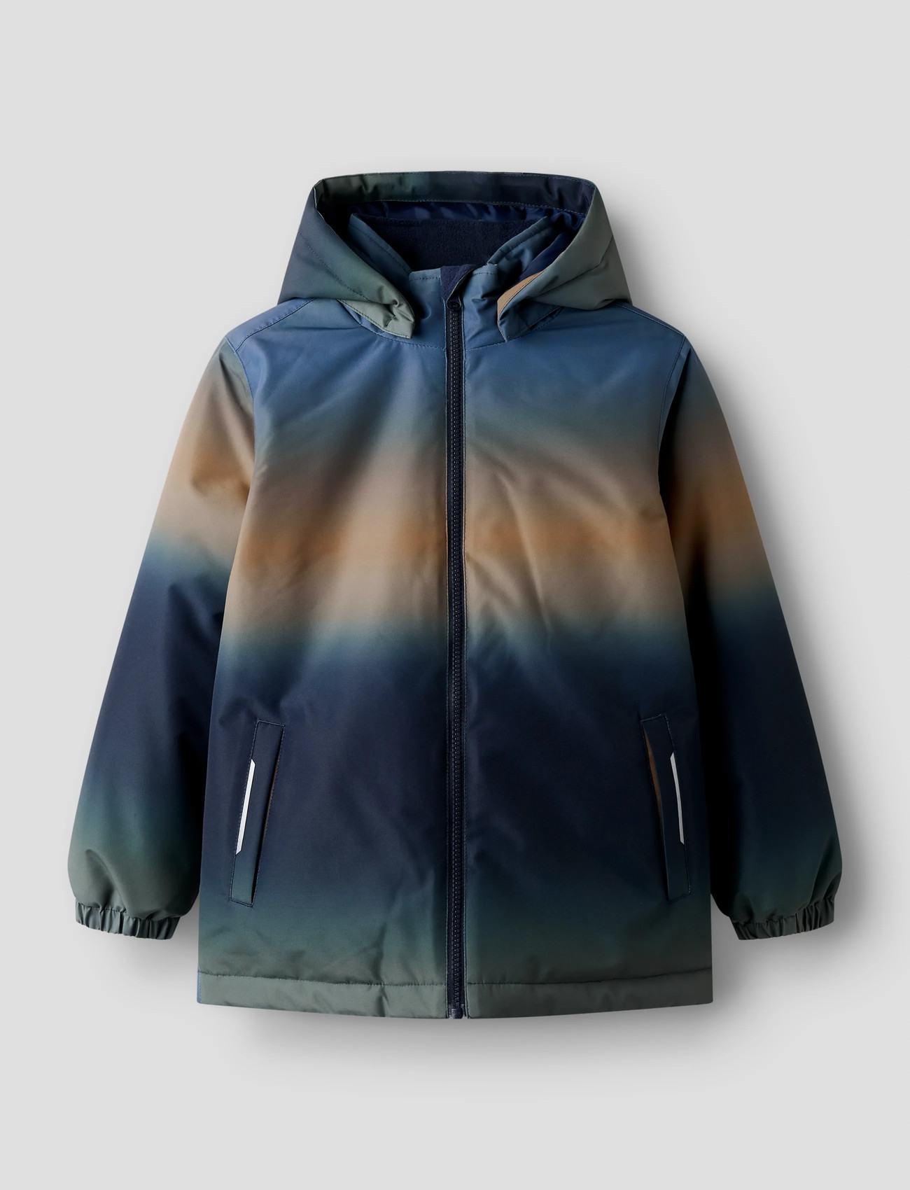 name it Nkmpsnow10 Jacket Aop Fo, 128, Blue, Jakker Og Frakker > Puffer Og Vatterede, Børn