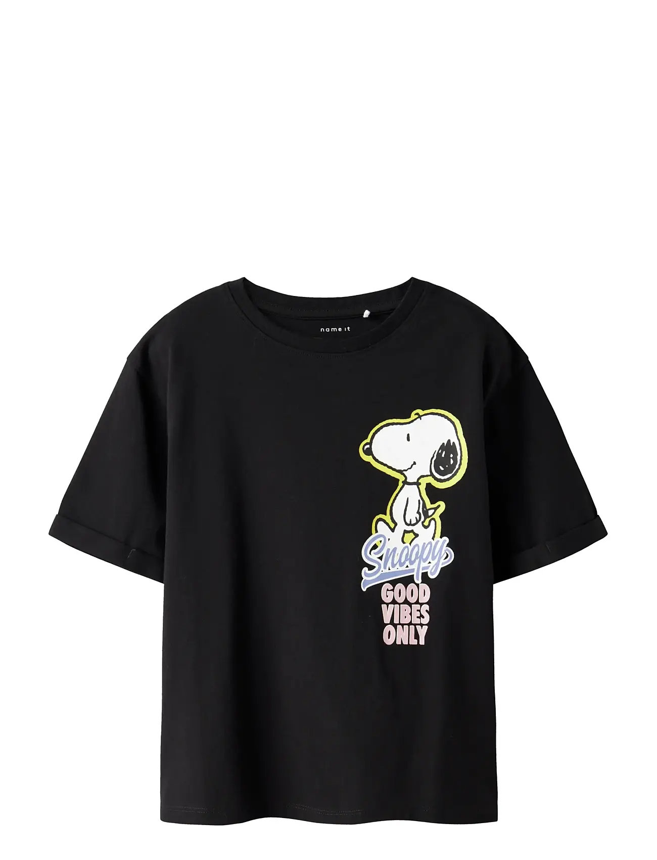 NAME IT Nkfdylana Snoopy Ss Nreg Oberteil Box Sky Schwarz - 116 - Kinder