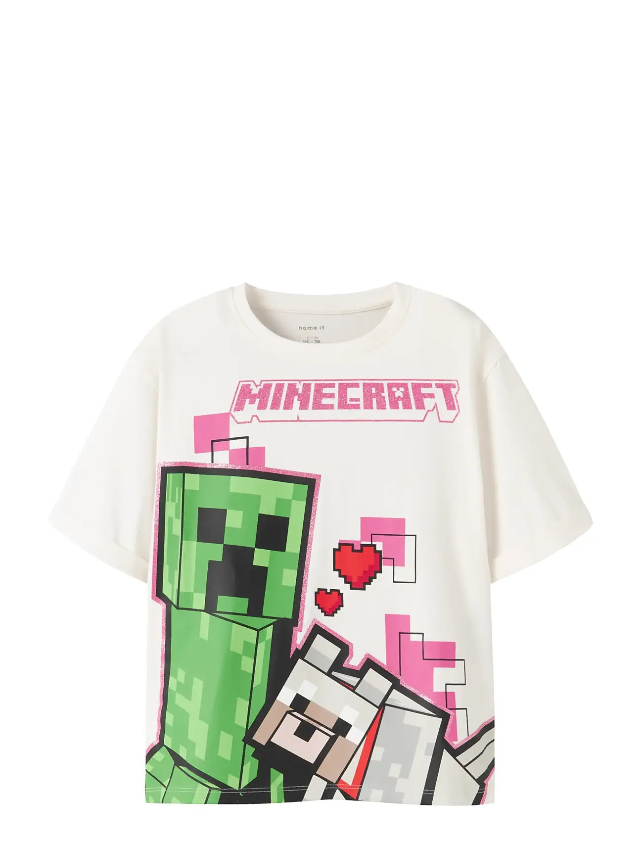 NAME IT Nkfjyra Minecraft Ss Nreg Oberteil Box Bfu Cream - 158-164 - Kinder