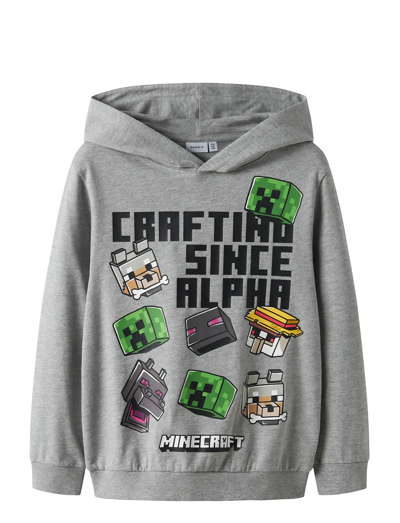 NAME IT Nkmjet Minecraft Nreg Sweat Wh Unb Bfu Grau - 116 - Kinder