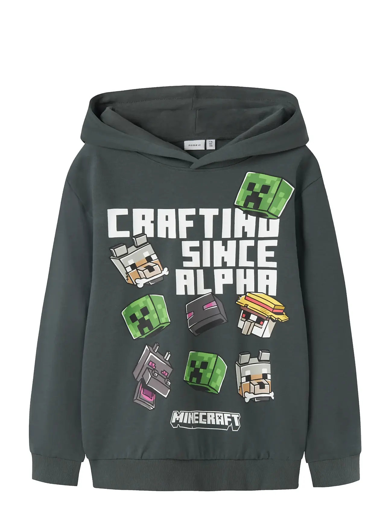 NAME IT Nkmjet Minecraft Nreg Sweat Wh Unb Bfu Grau - 116 - Kinder