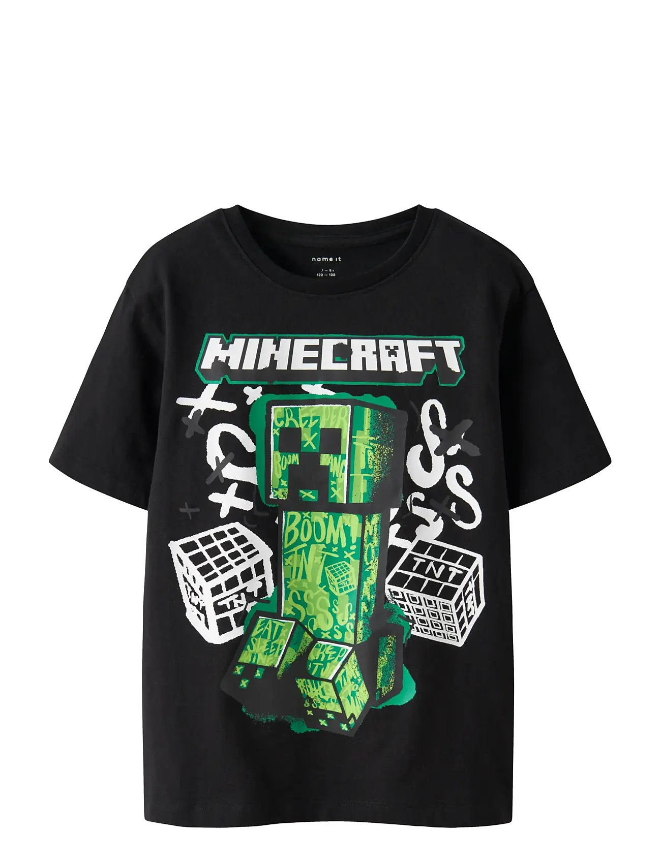 NAME IT Nkmdi Minecraft Ss Nreg Oberteil Box Noos Bfu Schwarz - 116 - Kinder