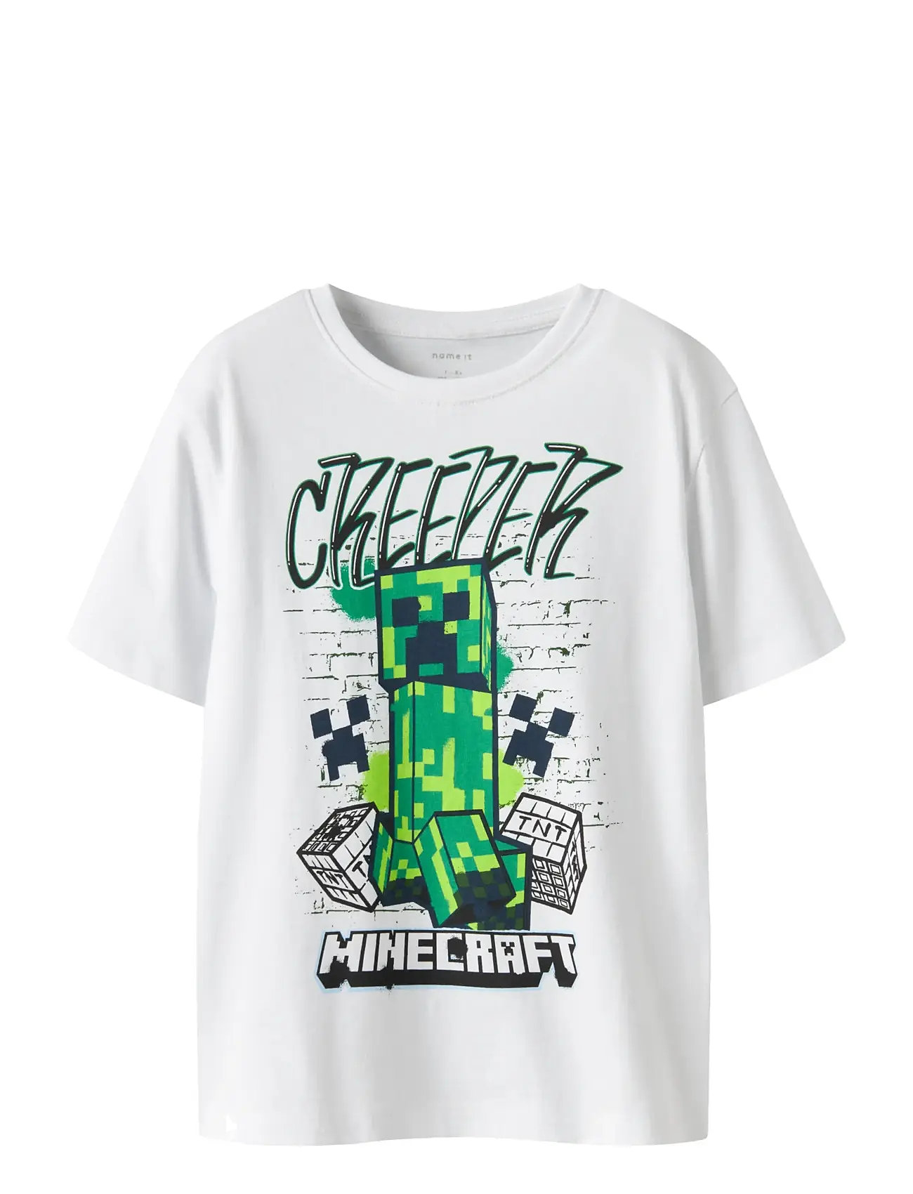 NAME IT Nkmdi Minecraft Ss Nreg Oberteil Box Noos Bfu Weiß - 116 - Kinder