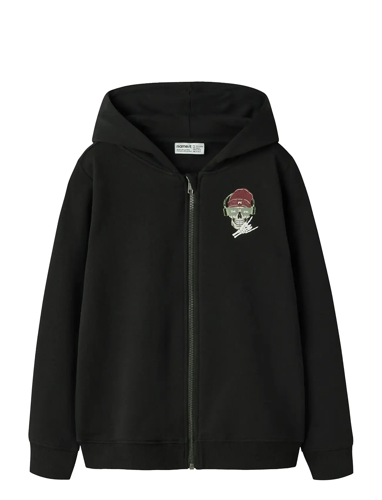 NAME IT Nkmteddy Ls Sweat Card Wh Bru Schwarz - 116 - Kinder