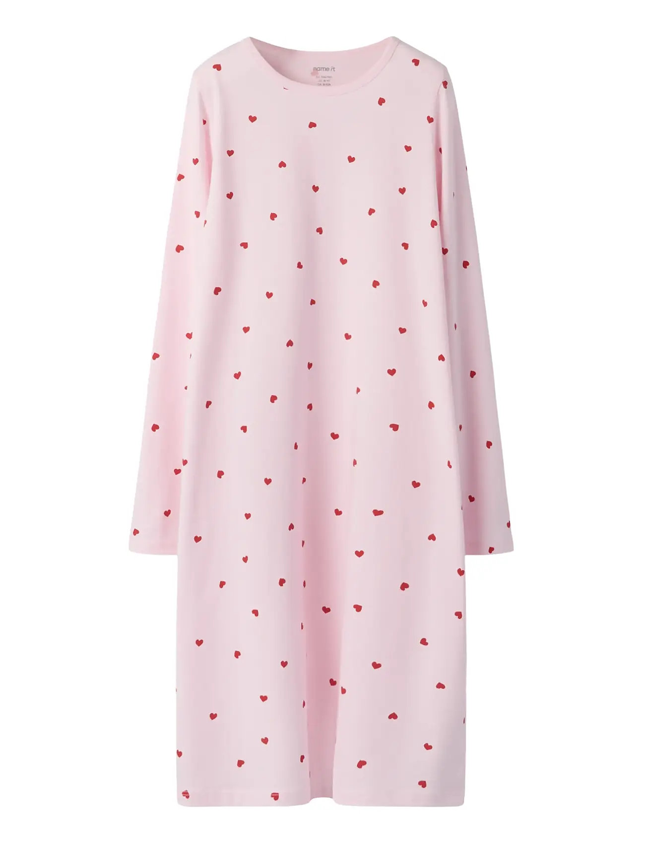 name it Nkfnightgown Hearts Noos, 122-128, Pink, Pyjamas > Natkjoler, Børn